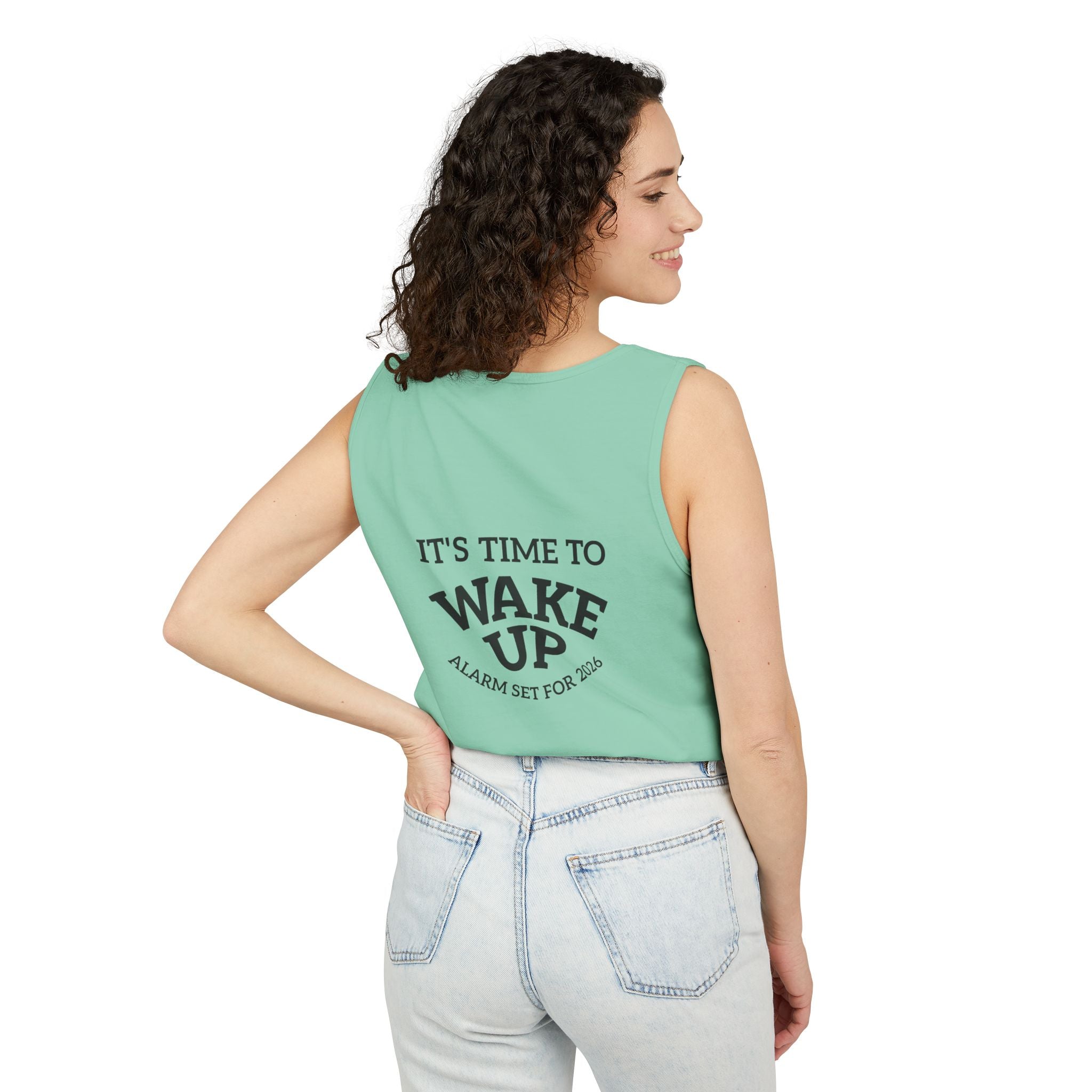 Wake Up Tank Top dark — Casual Graphic Tank