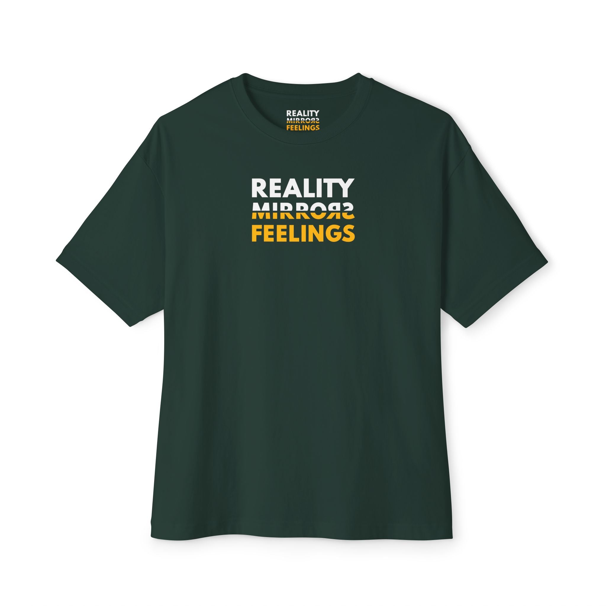 Reality Dark Tee — Reality Mirrors Feelings Minimalist Motivational Graphic T-Shirt