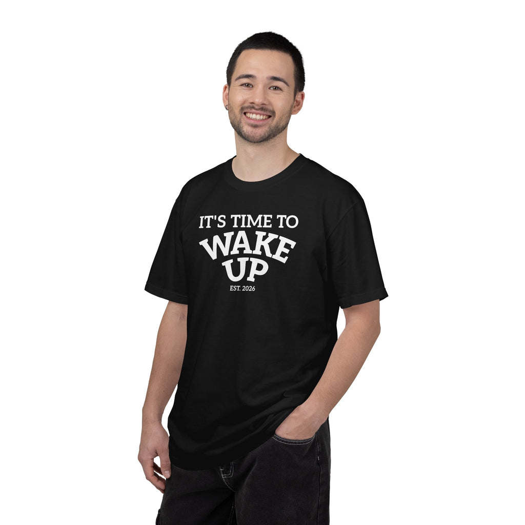 Wake Up Graphic T-Shirt — "It's Time to Wake Up" Casual Tee dark