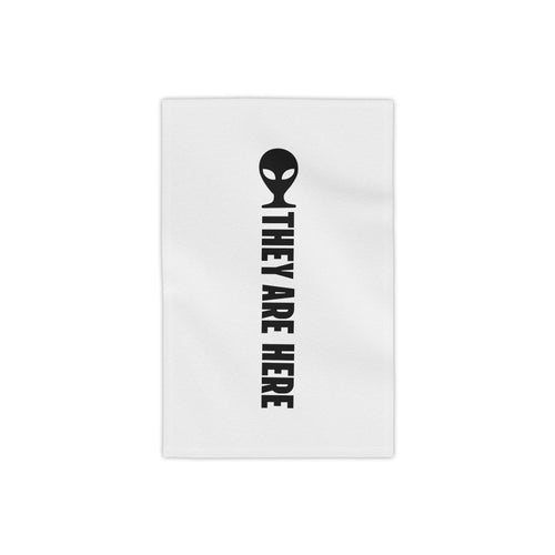Alien Beach Towel — "They Are Here" Graphic Beach Towel