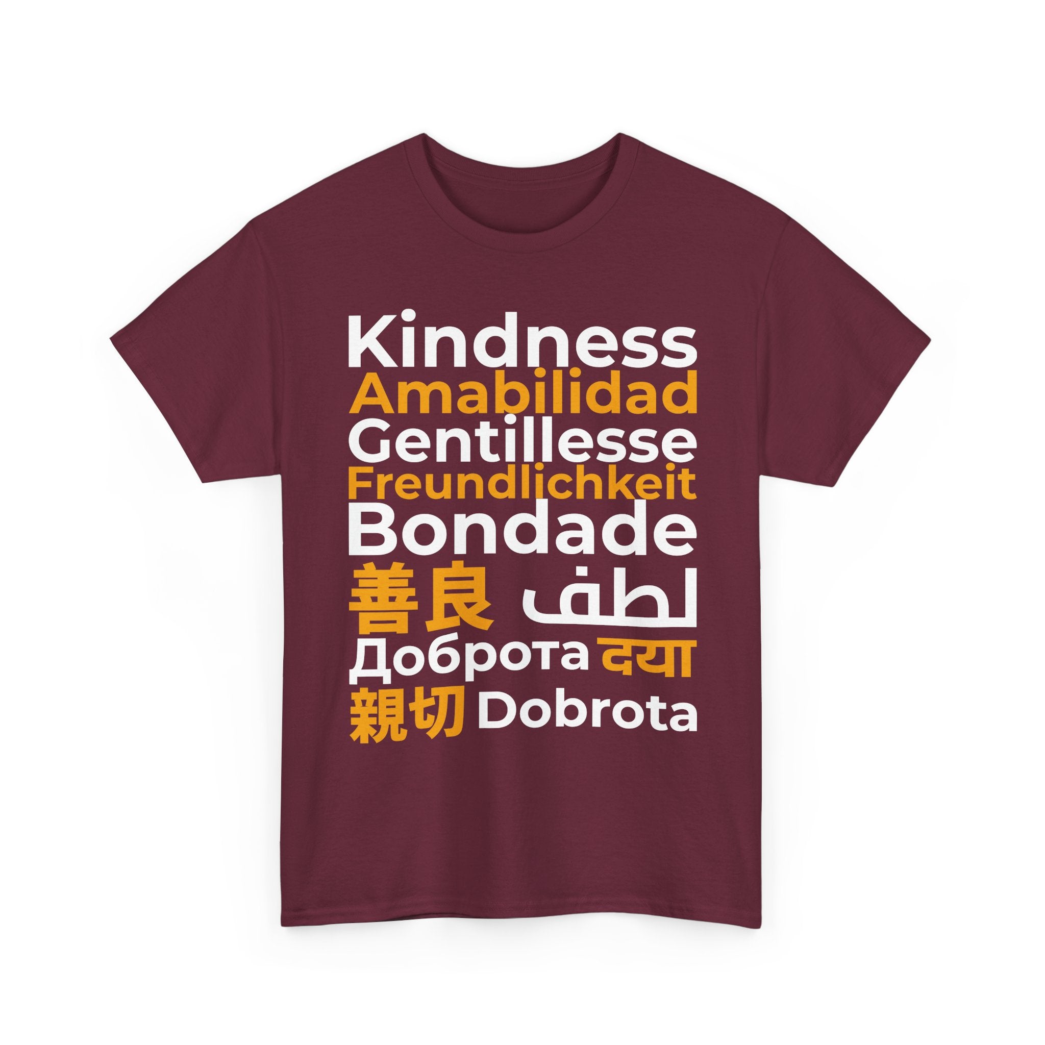 Kindness Multilingual Tee — "Kindness" in World Languages Tee