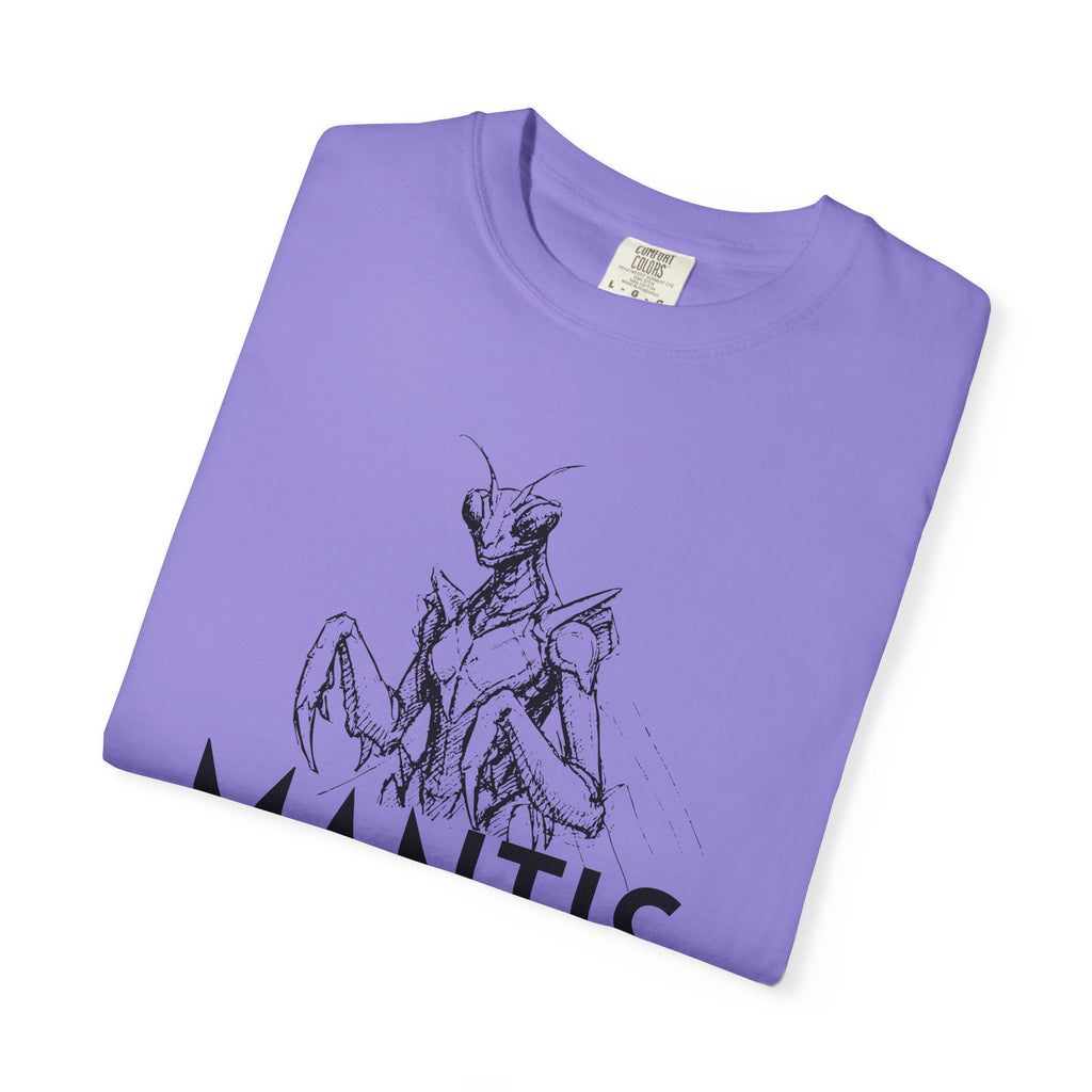 Alien Mantis Graphic T-Shirt — "The Hyper-Intuitive Bioengineers" Illustrated Tee