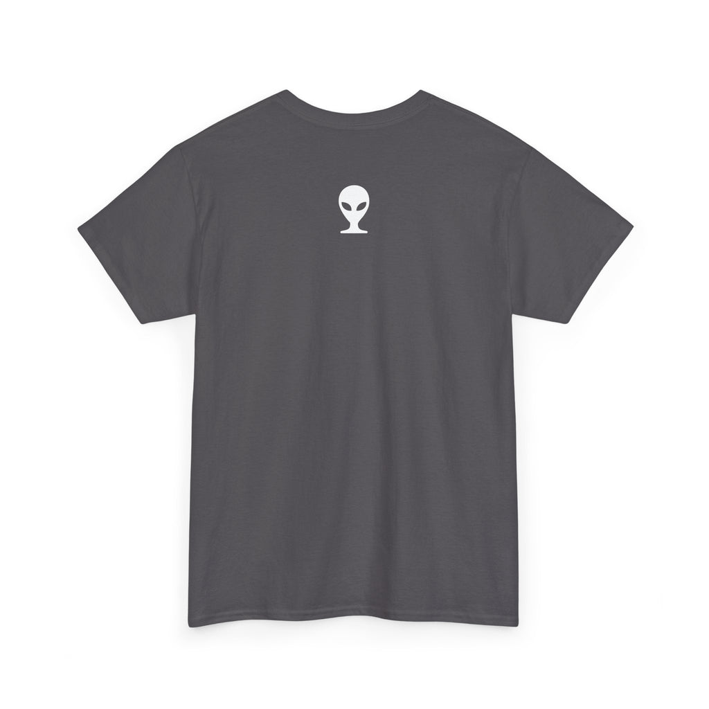 Alien Tee — Minimal "They Are Real" Vertical Graphic T-Shirt dark