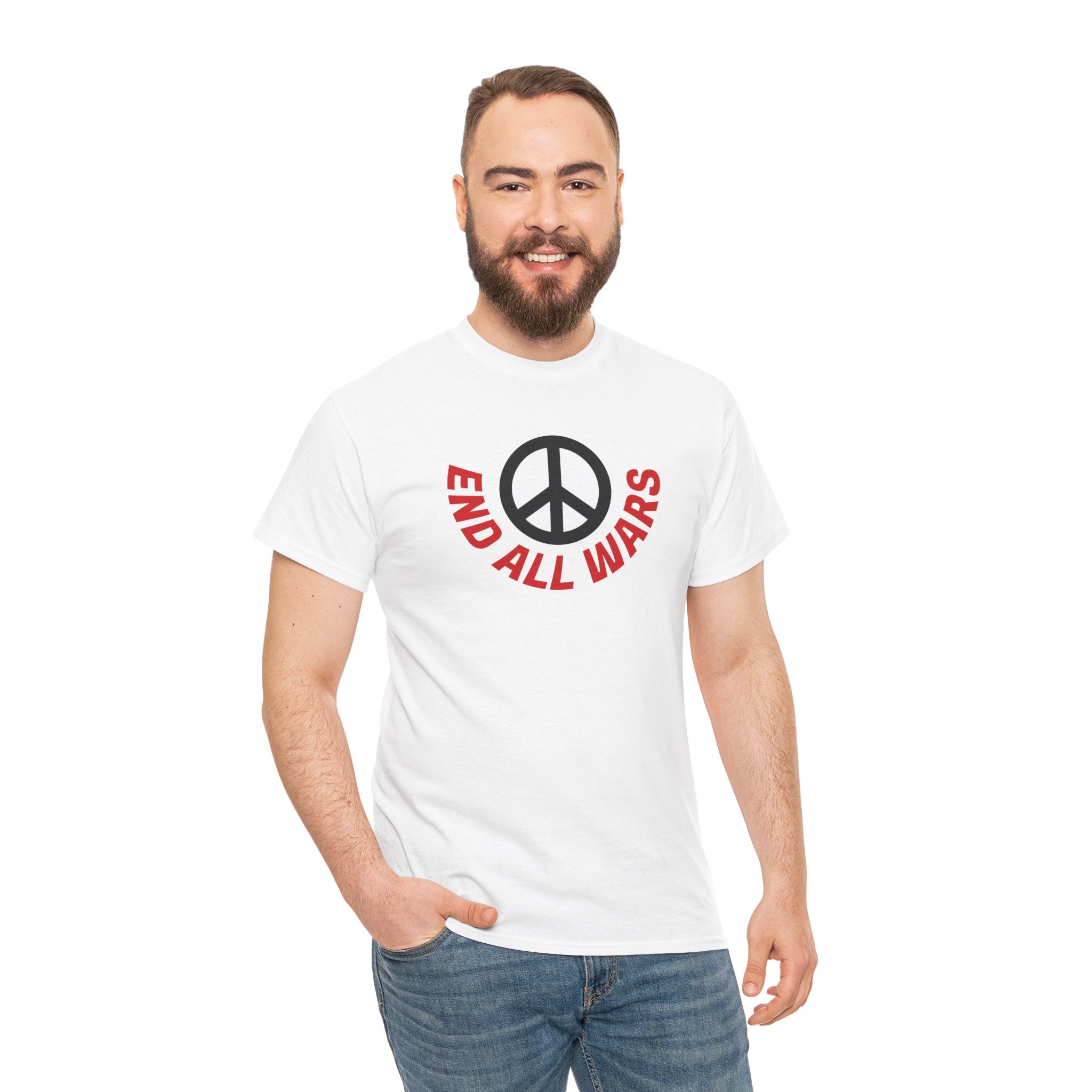 Peace Symbol T-Shirt — "End All Wars" Anti-War Graphic Tee