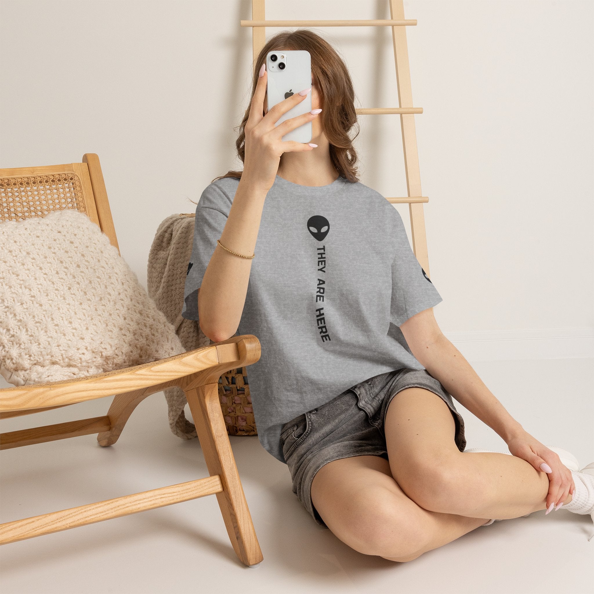 Alien Head "They Are Here" Graphic Tee