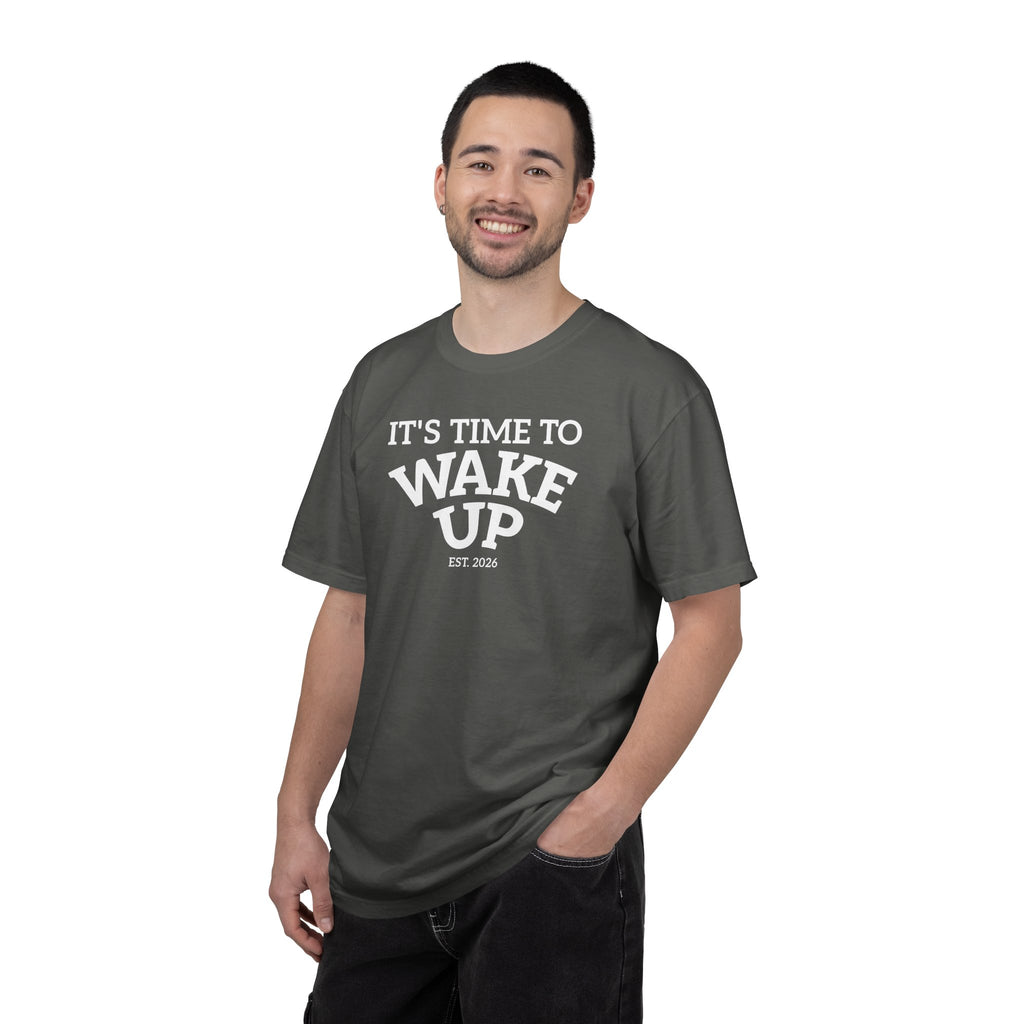 Wake Up Graphic T-Shirt — "It's Time to Wake Up" Casual Tee dark