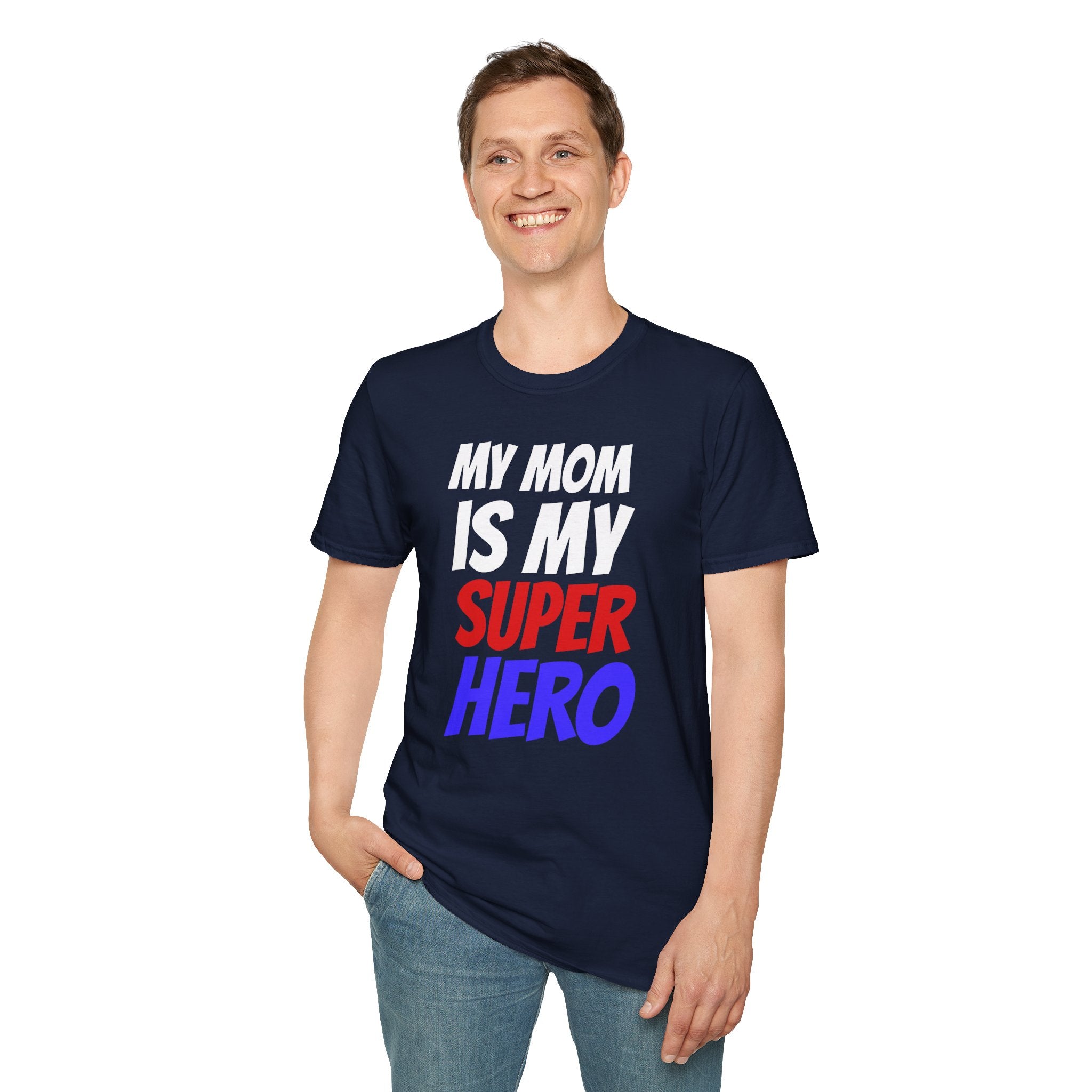 Superhero Mom T-Shirt — "My Mom Is My Superhero" Positive Message Tee