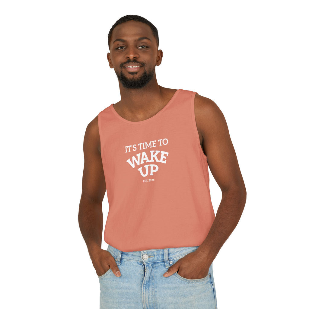 Wake Up Tank Top dark — Casual Graphic Tank