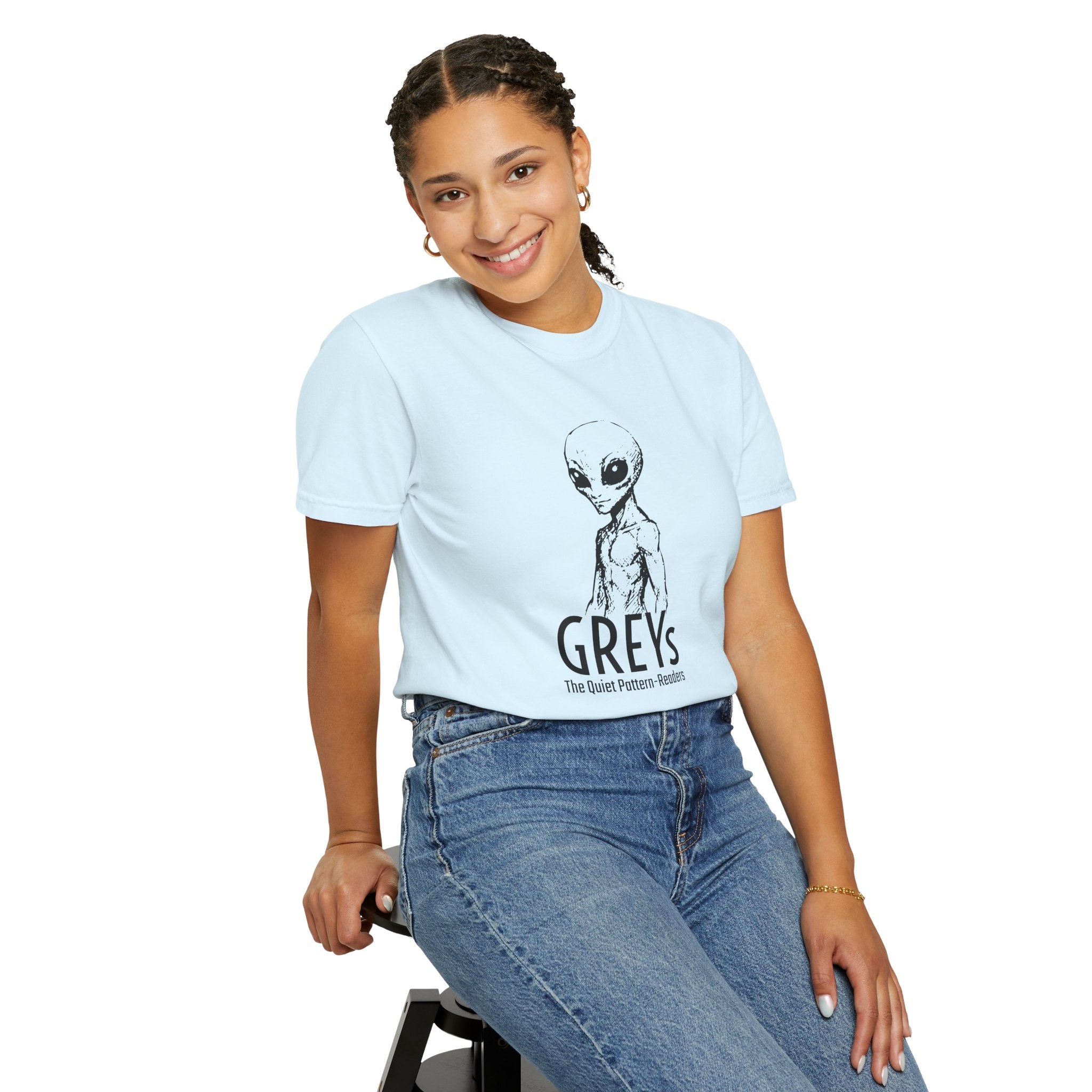 Alien Greys Graphic T-Shirt — "The Quiet Partners" Illustrated Tee