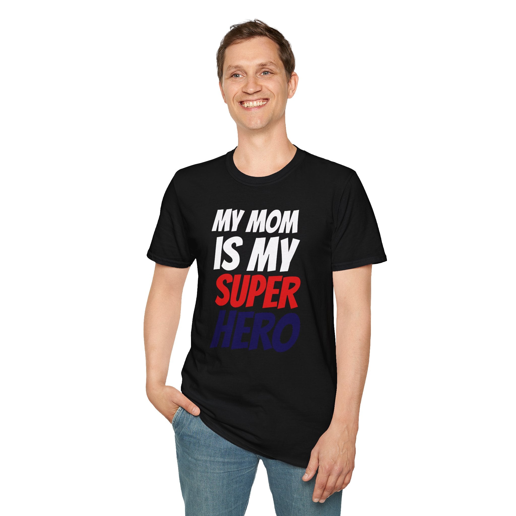 Superhero Mom T-Shirt — "My Mom Is My Superhero" Positive Message Tee