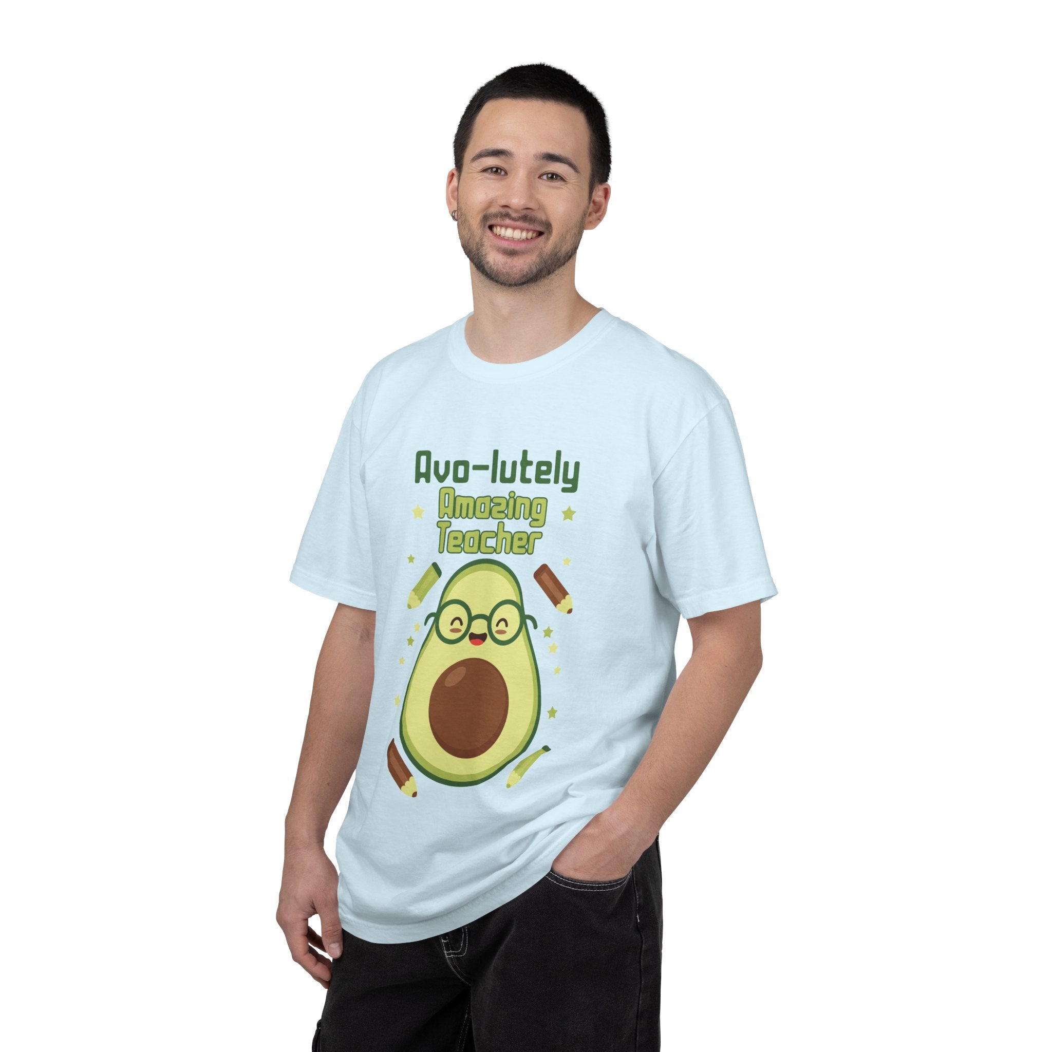 Personalizable "Avo-lutely Amazing Teacher" T-Shirt — Cute Avocado [XX] Grade Teacher Tee
