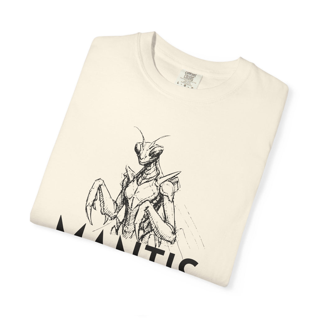 Alien Mantis Graphic T-Shirt — "The Hyper-Intuitive Bioengineers" Illustrated Tee