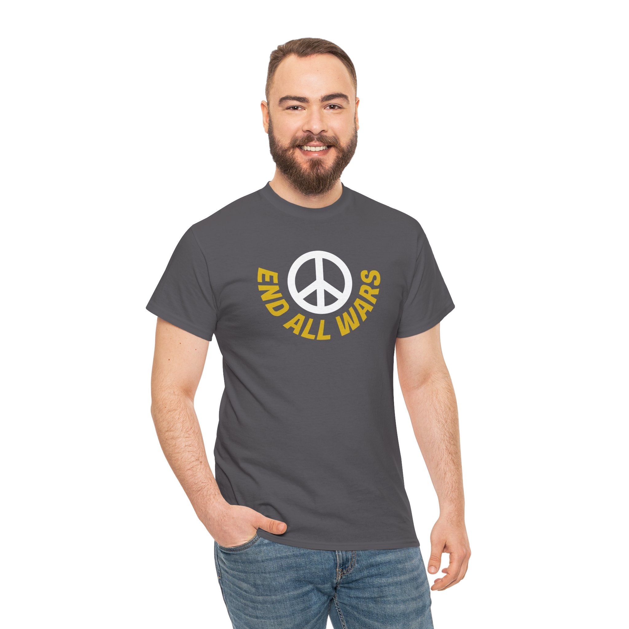 Peace Symbol T-Shirt — "End All Wars" Anti-War Graphic Tee