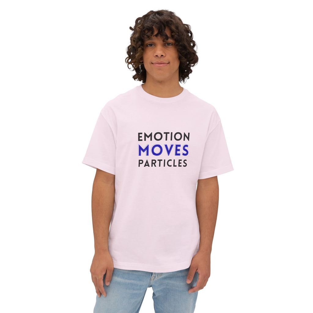 Emotion Moves Particles Tee — Minimalist Motivational Graphic T-Shirt