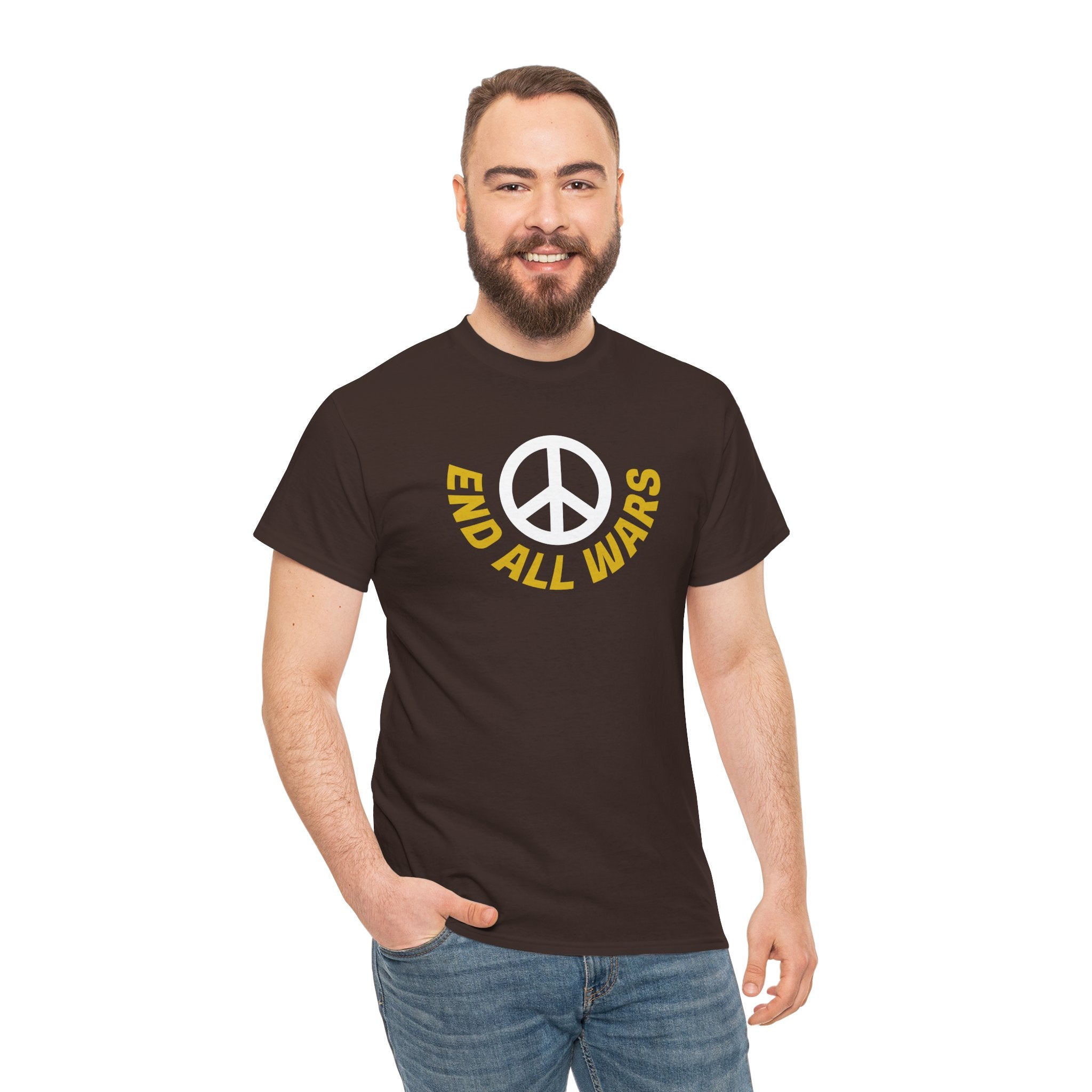 Peace Symbol T-Shirt — "End All Wars" Anti-War Graphic Tee