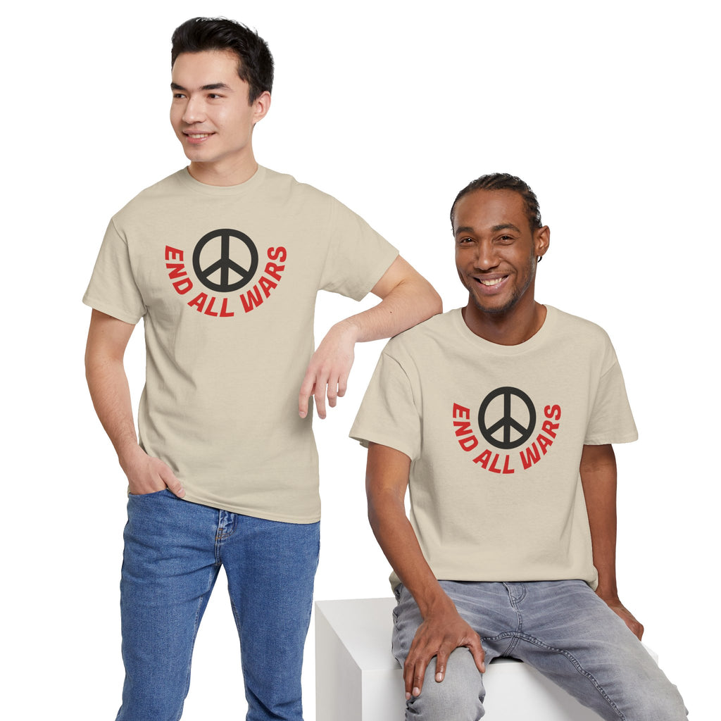 Peace Symbol T-Shirt — "End All Wars" Anti-War Graphic Tee