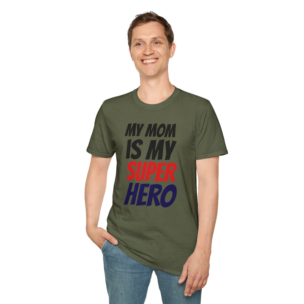 Superhero Mom T-Shirt — "My Mom Is My Superhero" Positive Message Tee