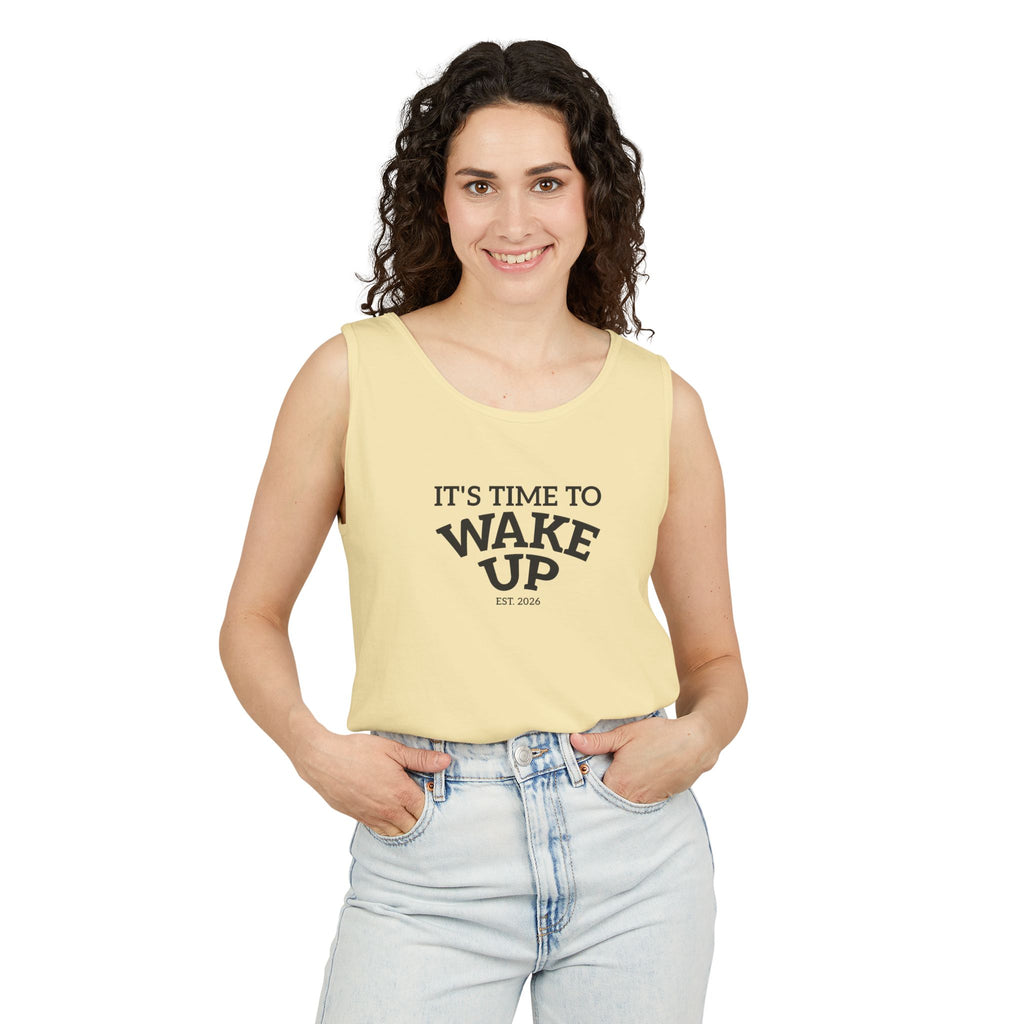 Wake Up Tank Top — Casual Graphic Tank