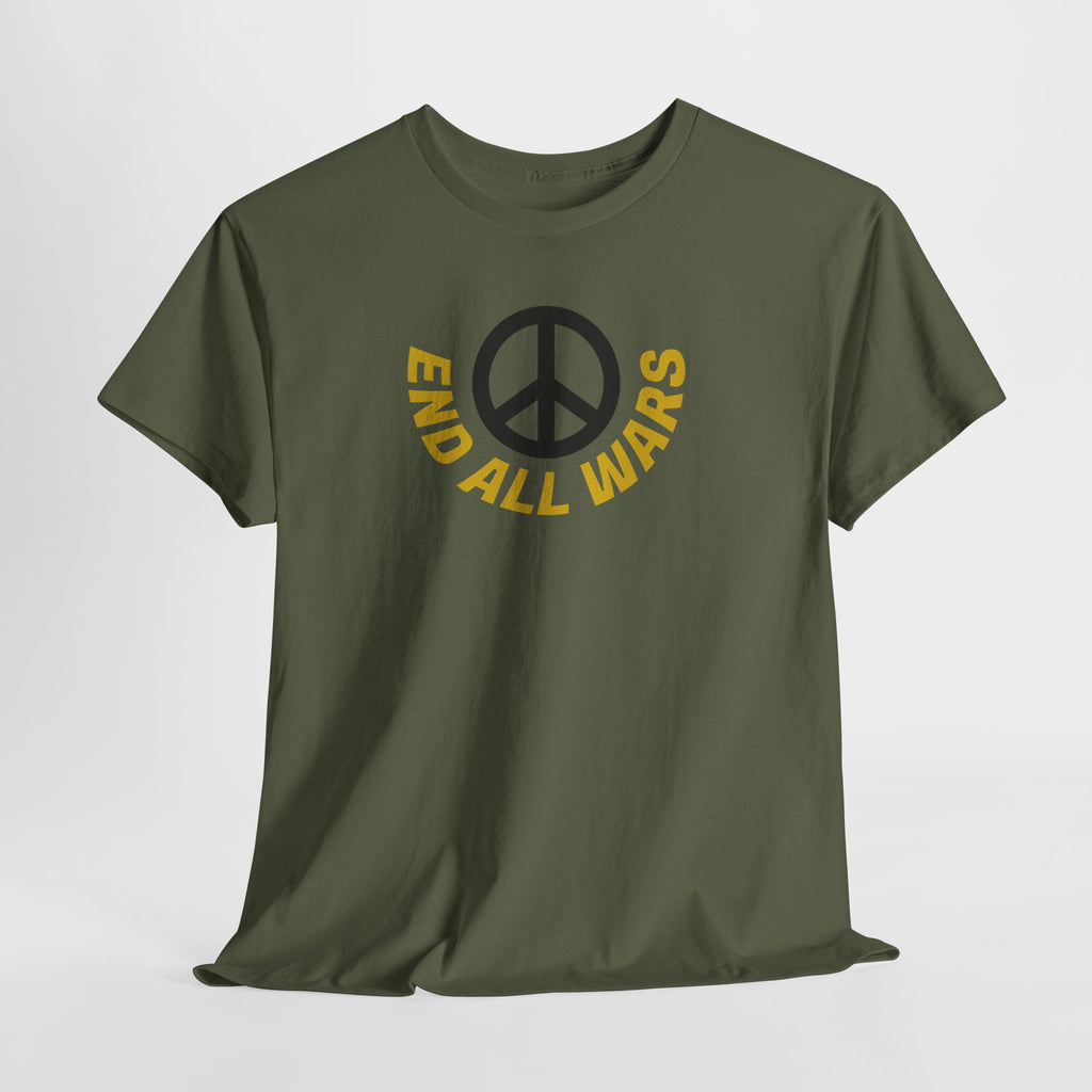Peace Symbol T-Shirt — "End All Wars" Anti-War Graphic Tee