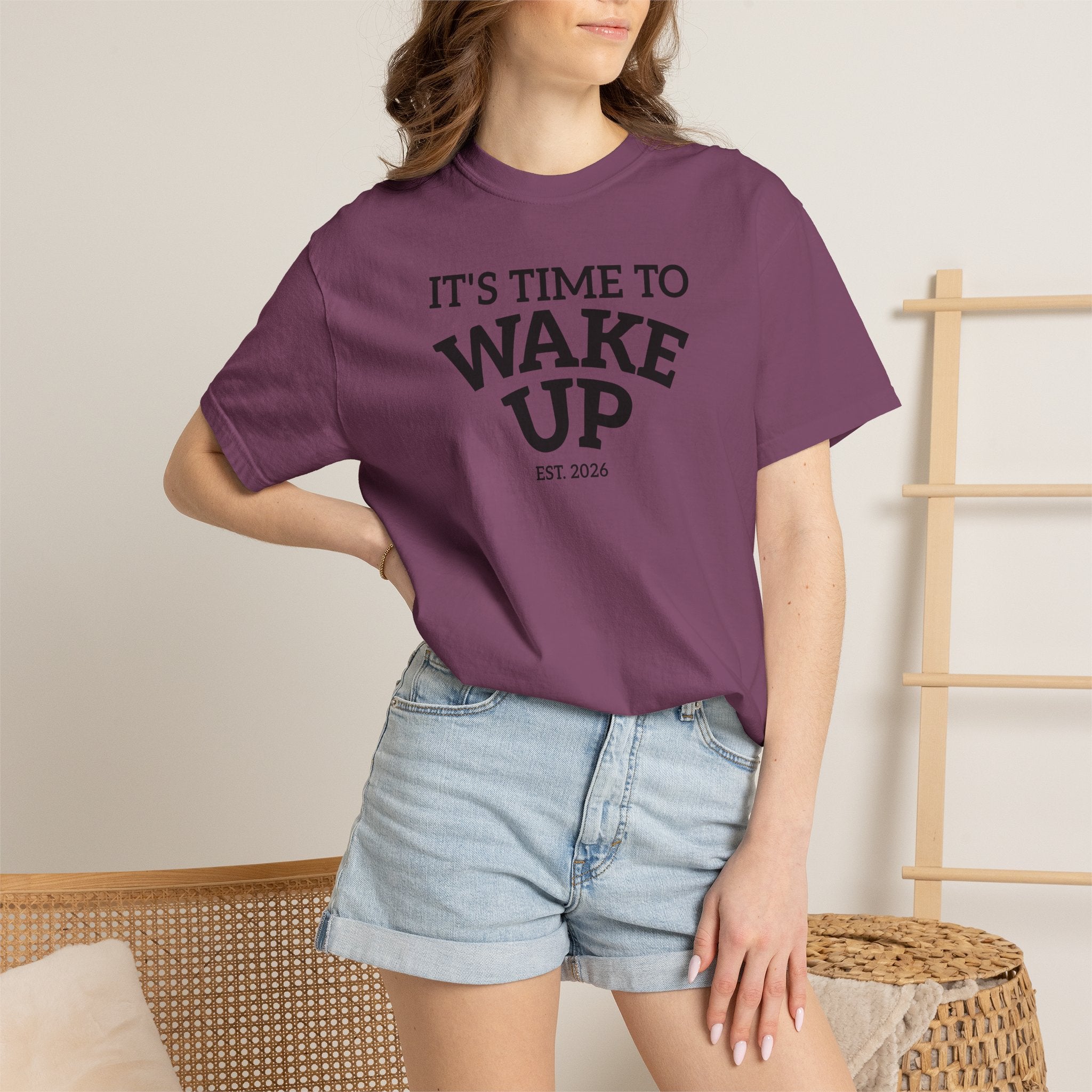 Wake Up Graphic T-Shirt — "It's Time to Wake Up" Casual Tee