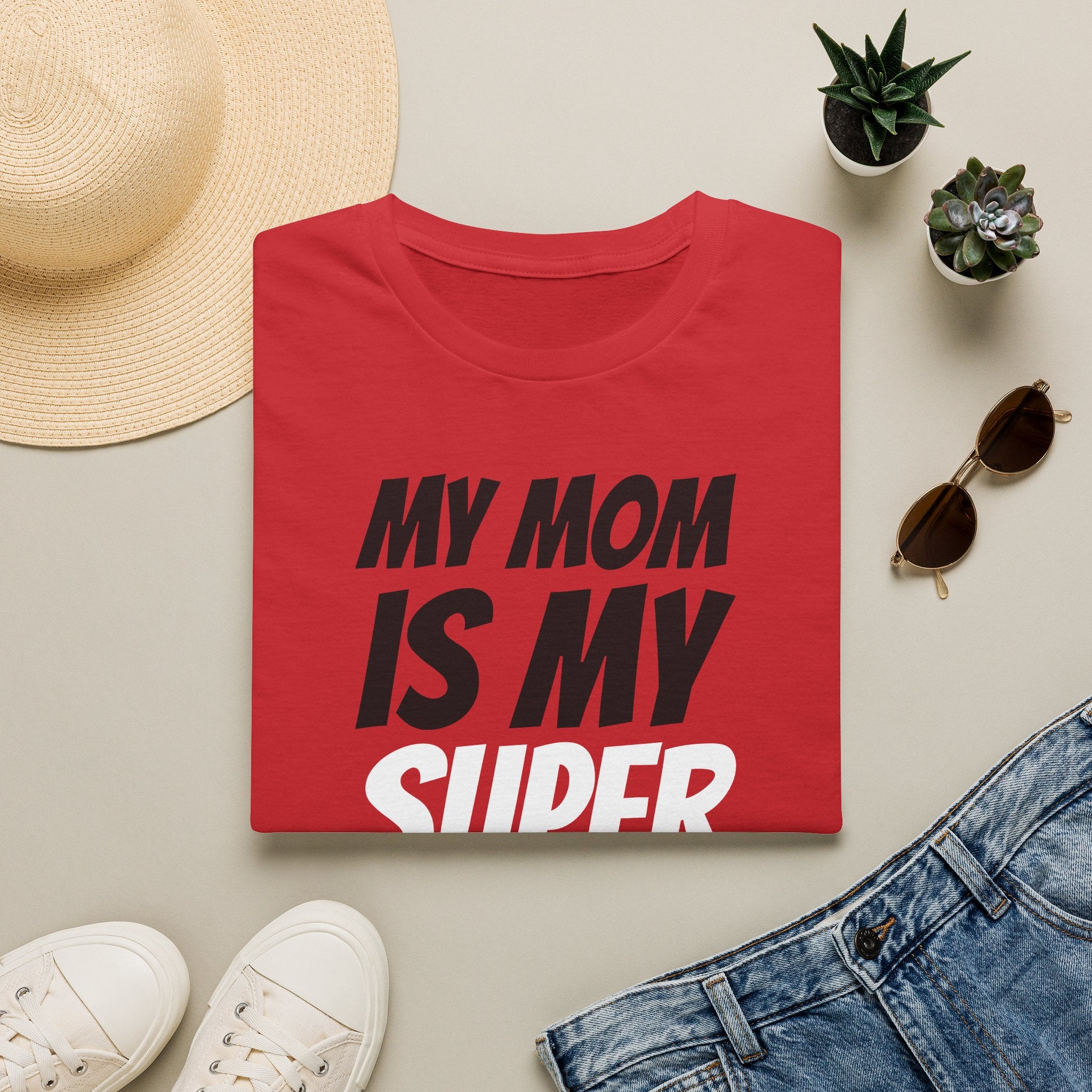 Superhero Mom T-Shirt — "My Mom Is My Superhero" Positive Message Tee
