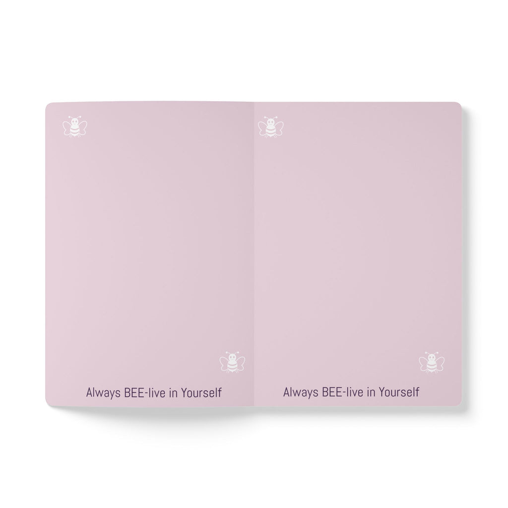 Personalized "Property of [Name]" Bee-lieve In Yourself Softcover Journal — Inspirational Notebook