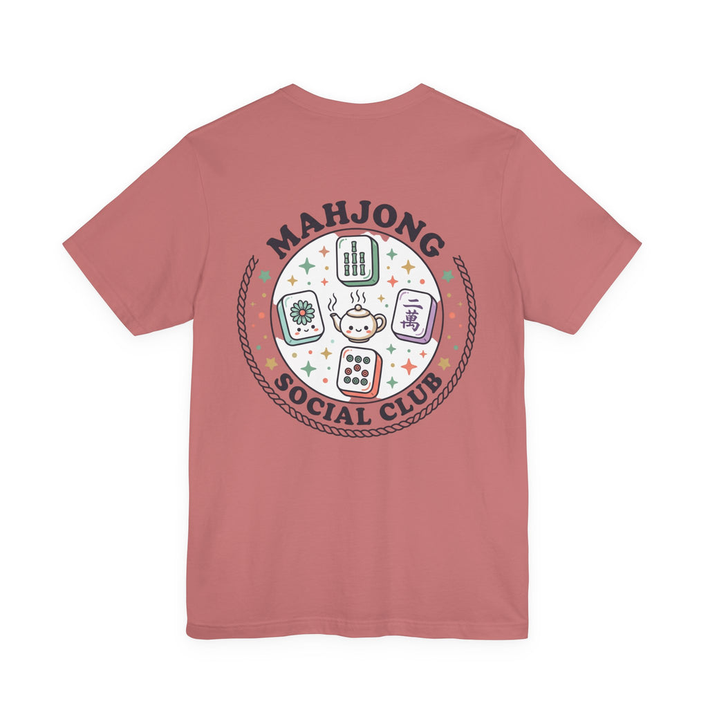 Mahjong Social Club Tee | tile-inspired, jade green pastel