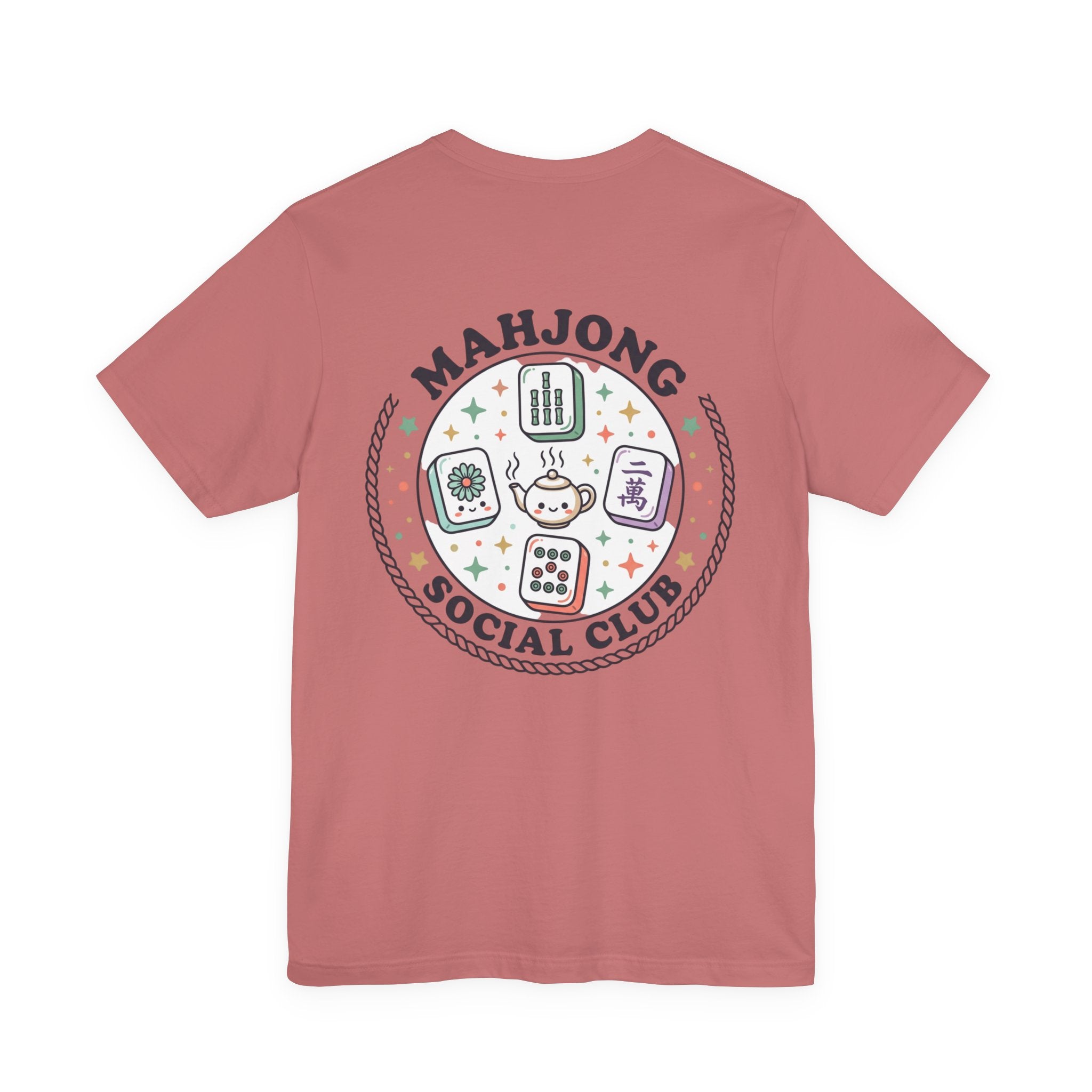 Mahjong Social Club Tee | tile-inspired, jade green pastel