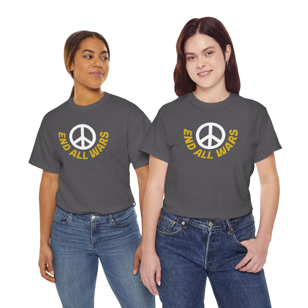 Peace Symbol T-Shirt — "End All Wars" Anti-War Graphic Tee
