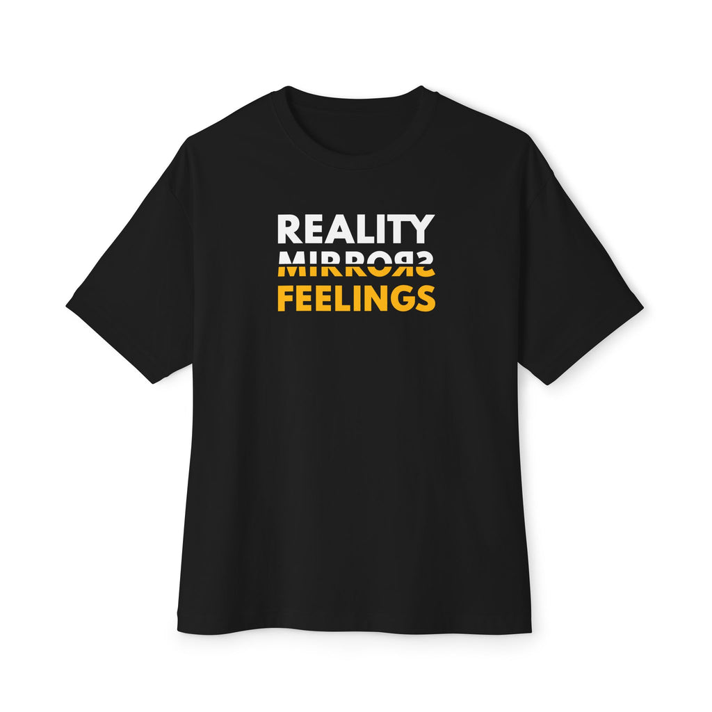 Reality Dark Tee — Reality Mirrors Feelings Minimalist Graphic T-Shirt