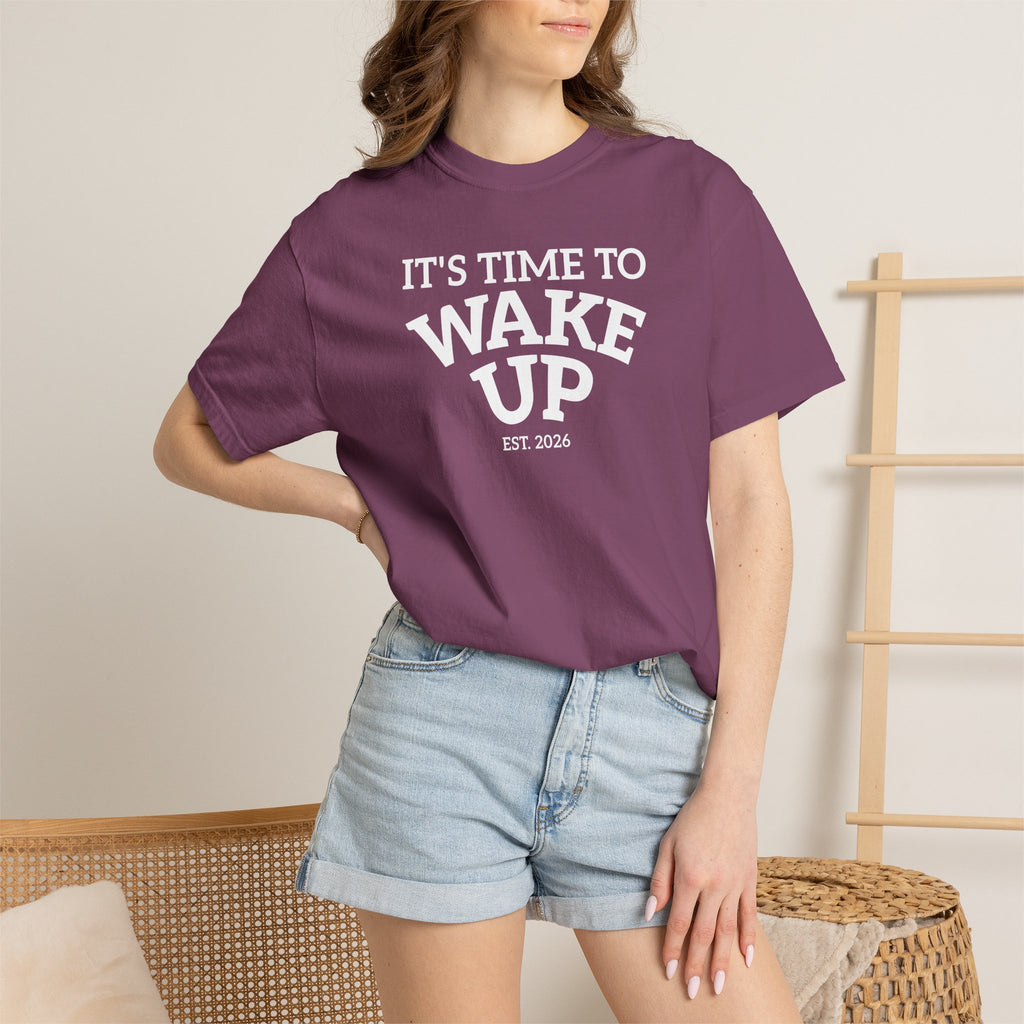 Wake Up Graphic T-Shirt — "It's Time to Wake Up" Casual Tee dark