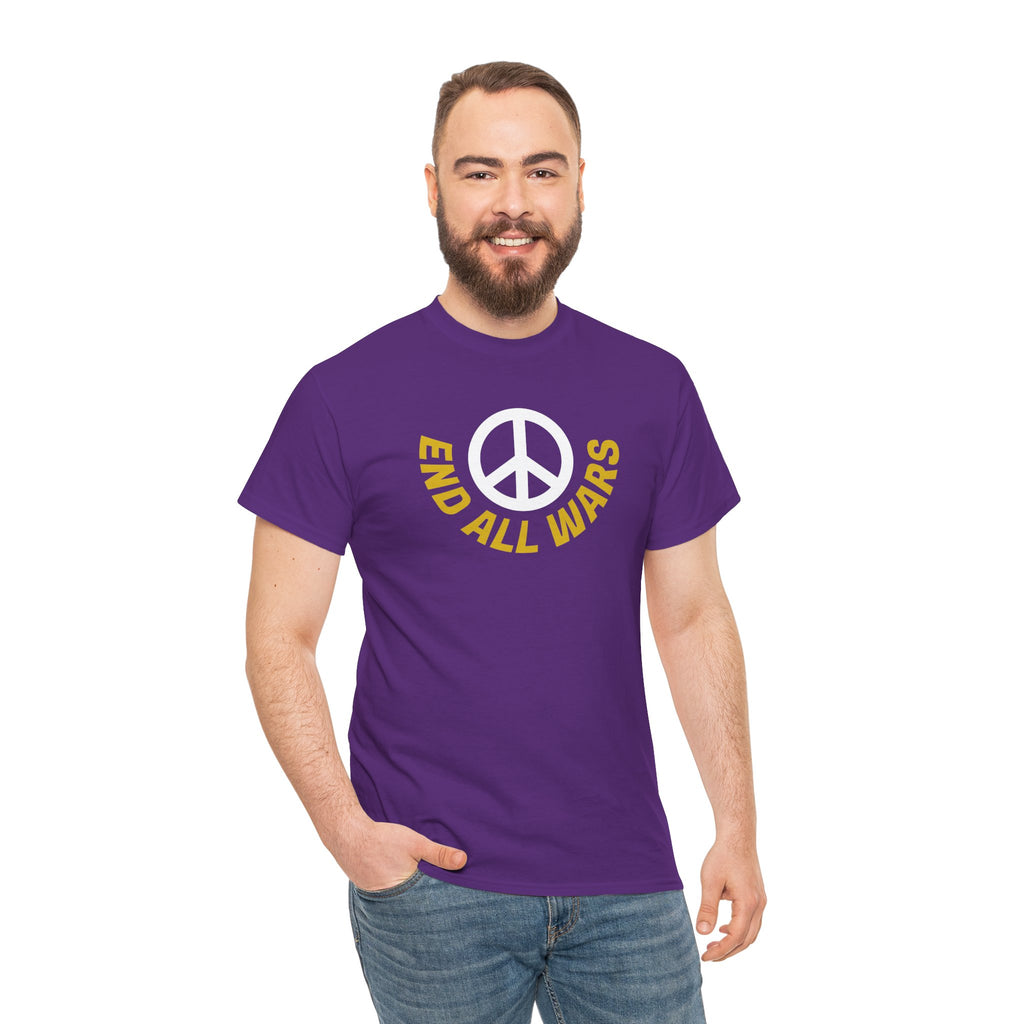 Peace Symbol T-Shirt — "End All Wars" Anti-War Graphic Tee