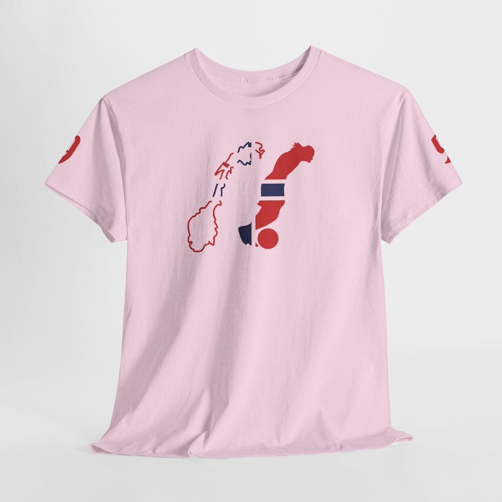 Haaland Norway Map Flag T‑Shirt — Scandinavian Pride Tee with Number 9