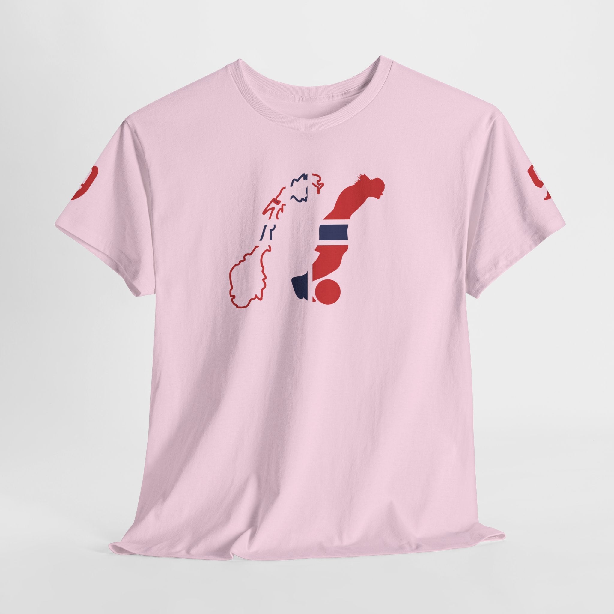 Haaland Norway Map Flag T‑Shirt — Scandinavian Pride Tee with Number 9