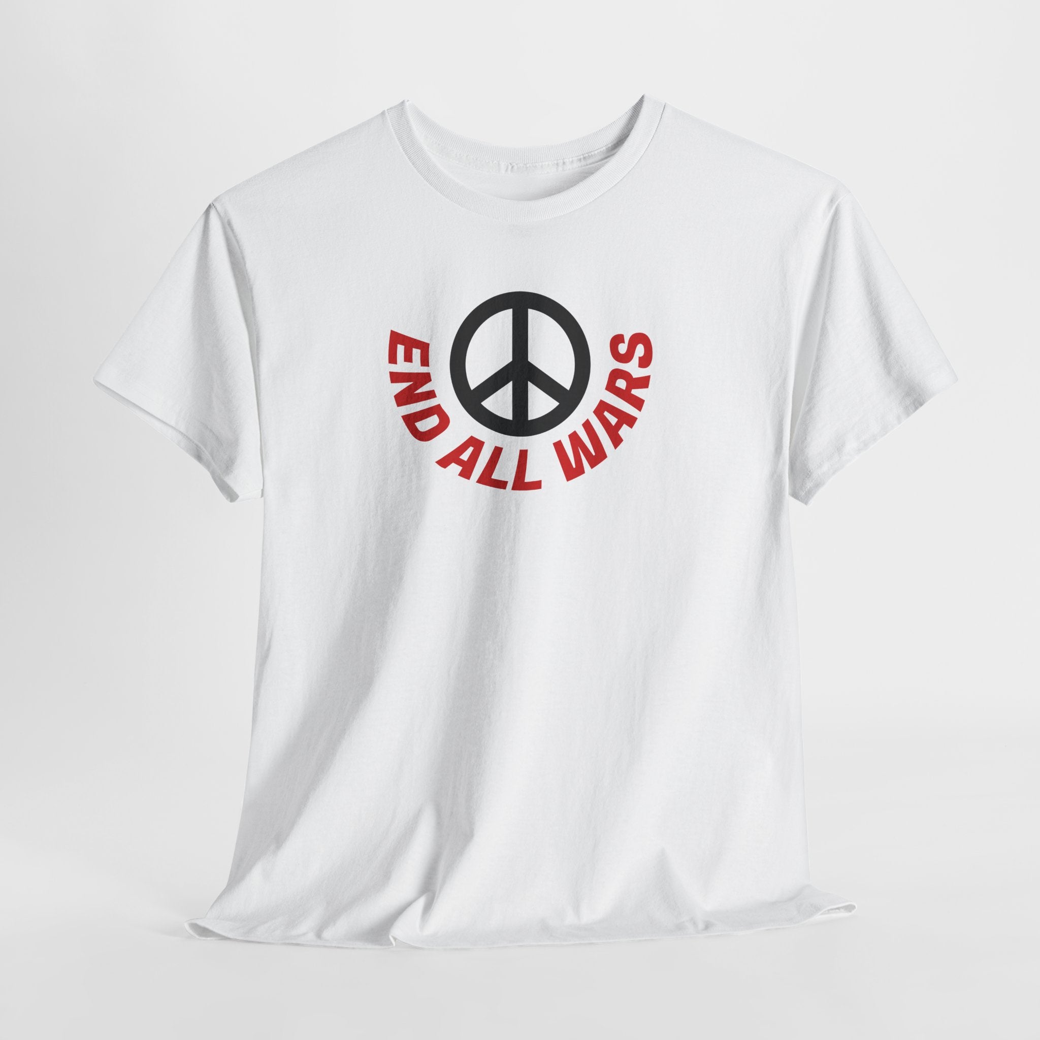 Peace Symbol T-Shirt — "End All Wars" Anti-War Graphic Tee