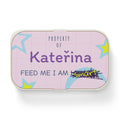 Personalized Bento Lunch Box — "Property of [Name] Feed Me I Am Hungry/Smart" Design