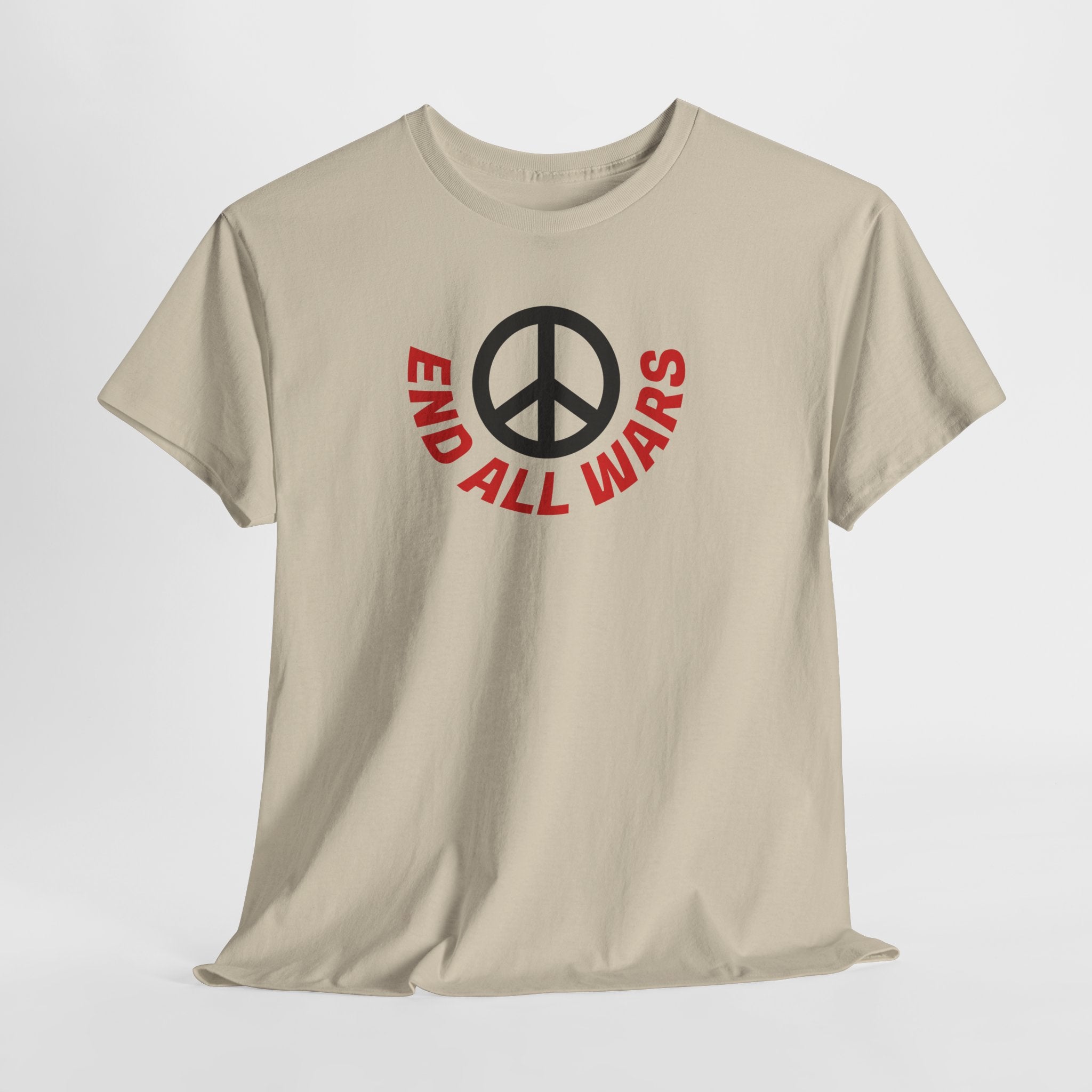 Peace Symbol T-Shirt — "End All Wars" Anti-War Graphic Tee