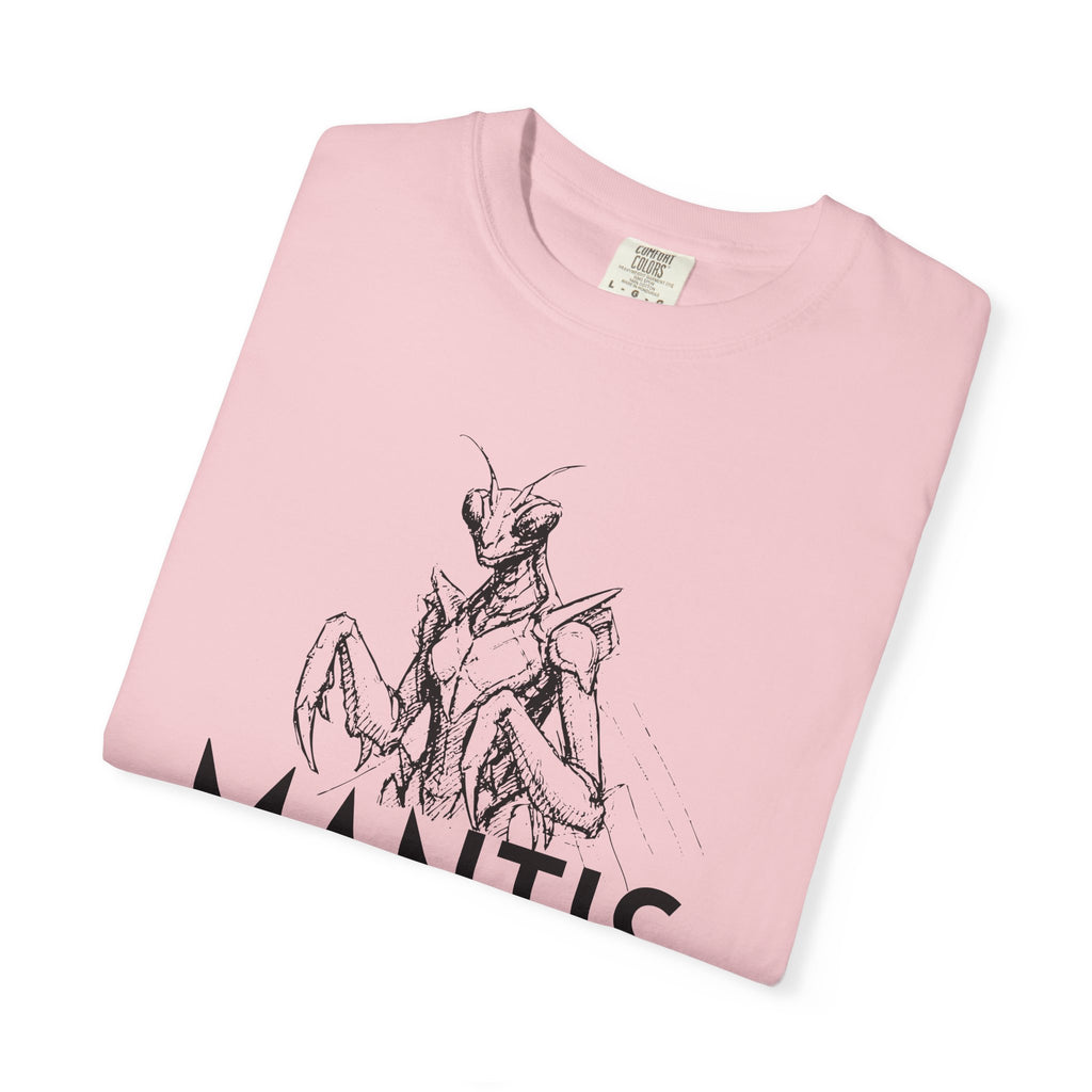 Alien Mantis Graphic T-Shirt — "The Hyper-Intuitive Bioengineers" Illustrated Tee