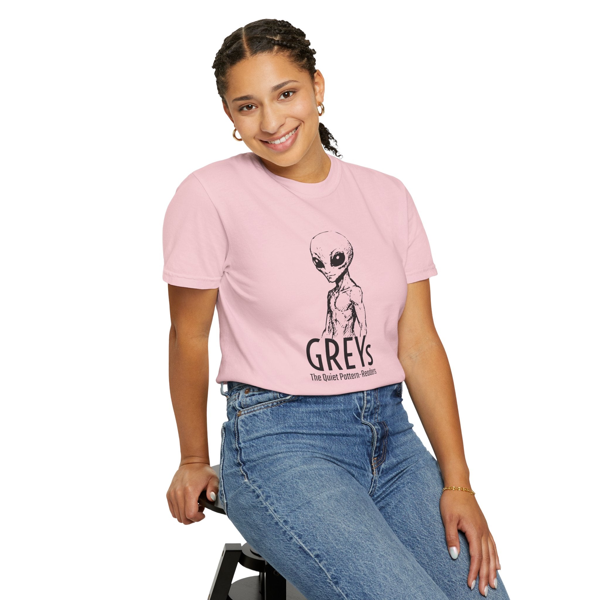 Alien Greys Graphic T-Shirt — "The Quiet Partners" Illustrated Tee