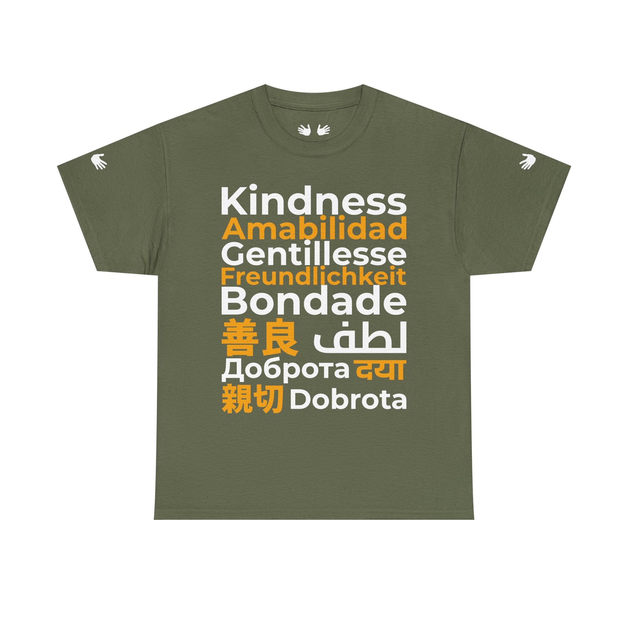 Kindness Multilingual Tee — "Kindness" in World Languages