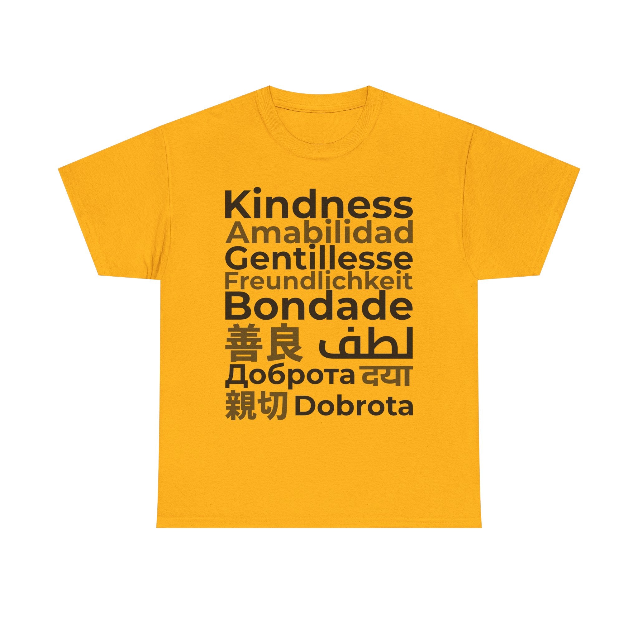 Kindness Multilingual Tee — "Kindness" in World Languages Tee