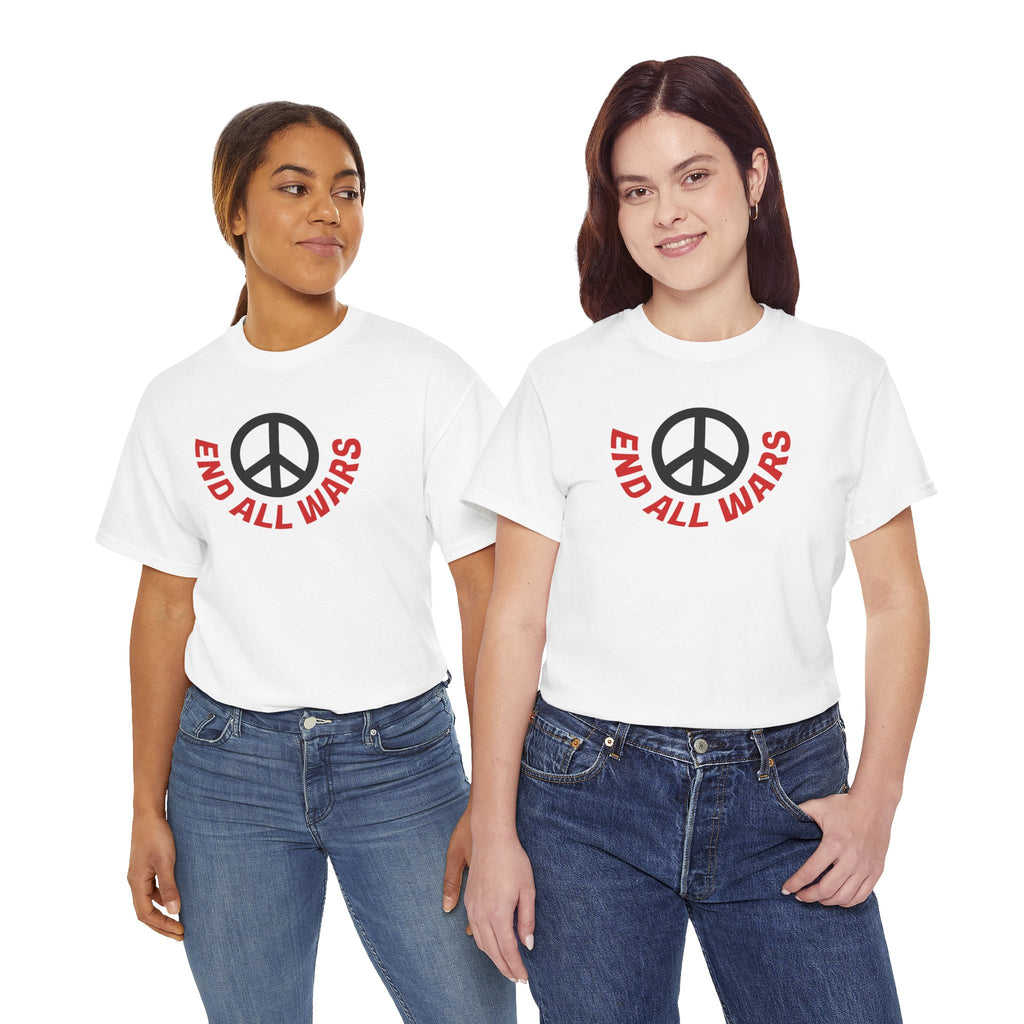 Peace Symbol T-Shirt — "End All Wars" Anti-War Graphic Tee