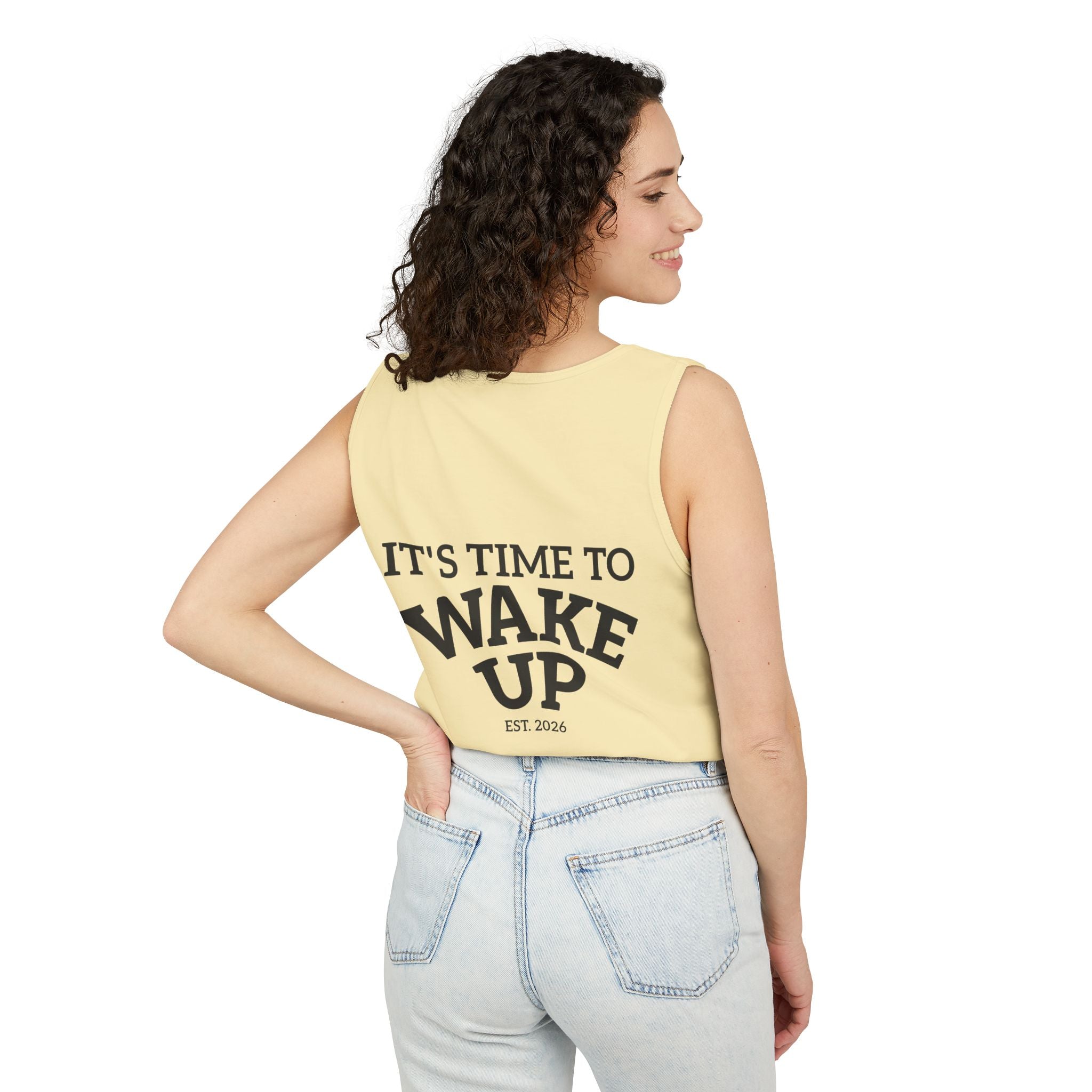 Wake Up Tank Top — Casual Graphic Tank