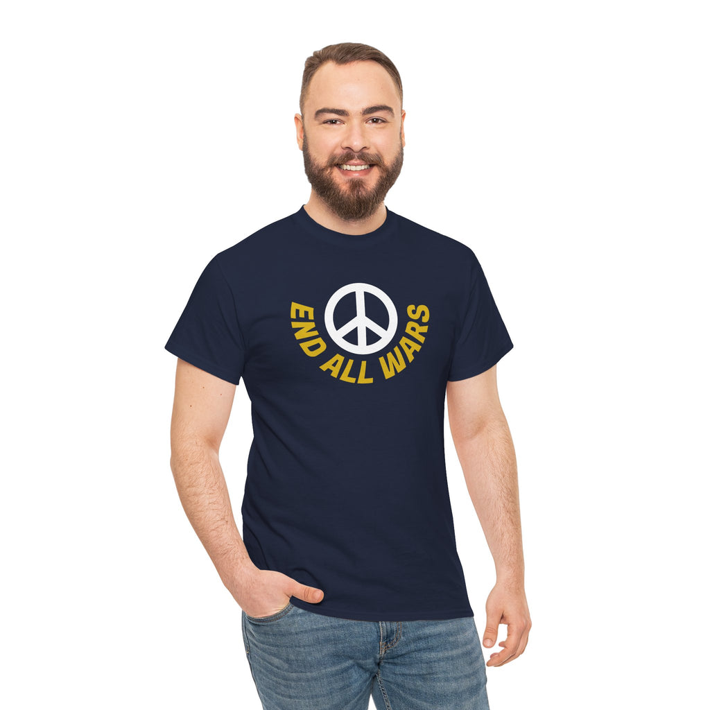 Peace Symbol T-Shirt — "End All Wars" Anti-War Graphic Tee