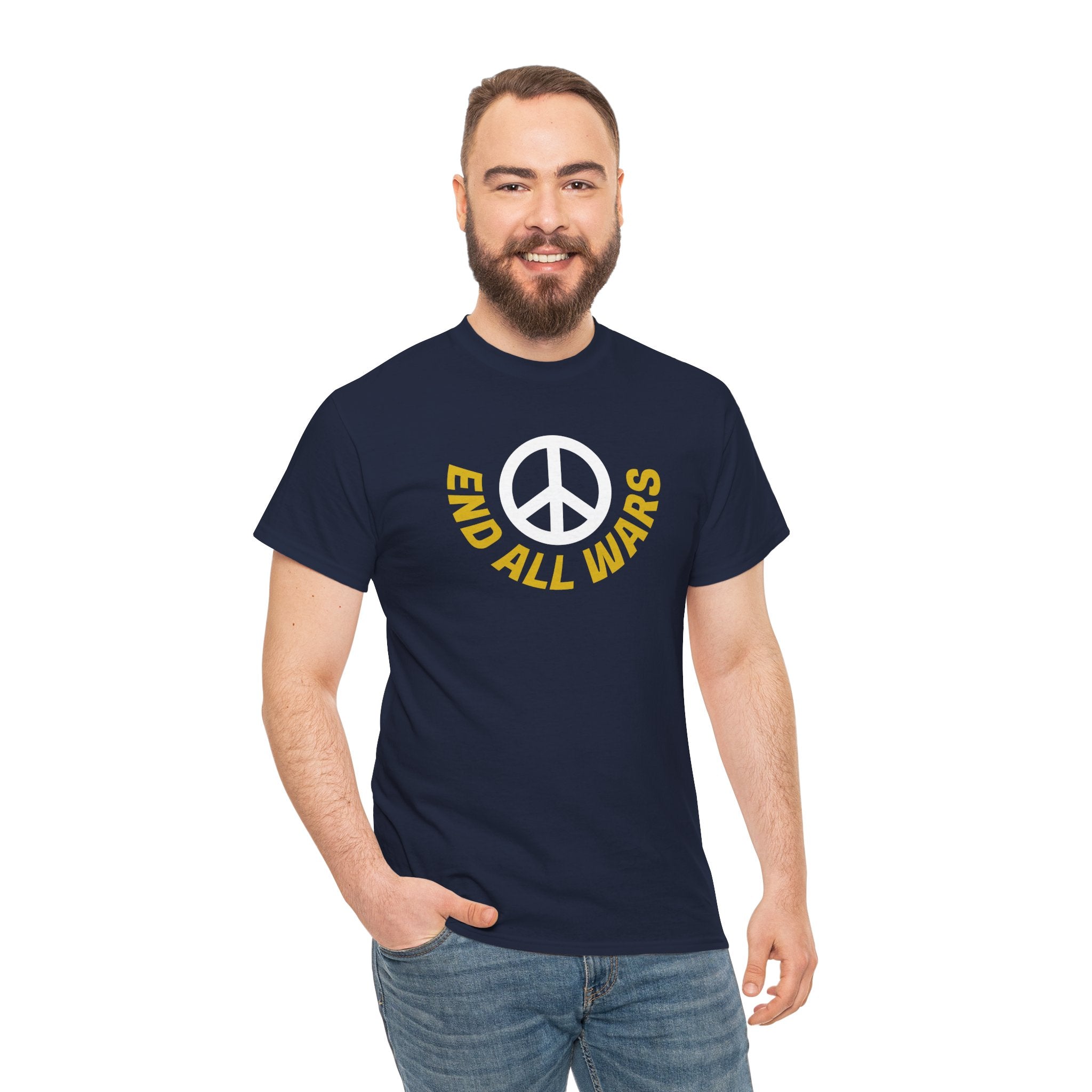 Peace Symbol T-Shirt — "End All Wars" Anti-War Graphic Tee