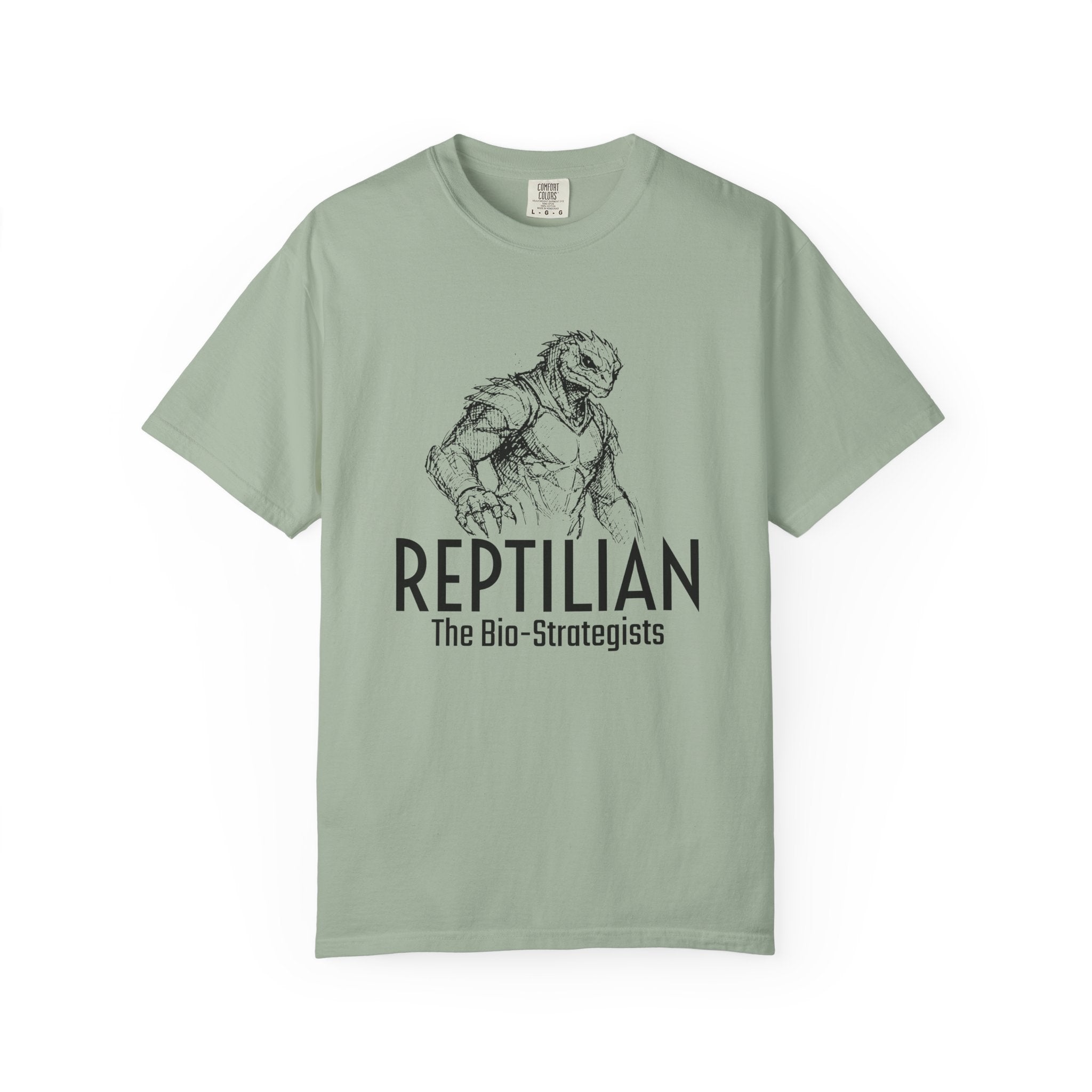 Alien Reptilian Graphic T-Shirt — "The Bio-Strategists" Illustrated Tee