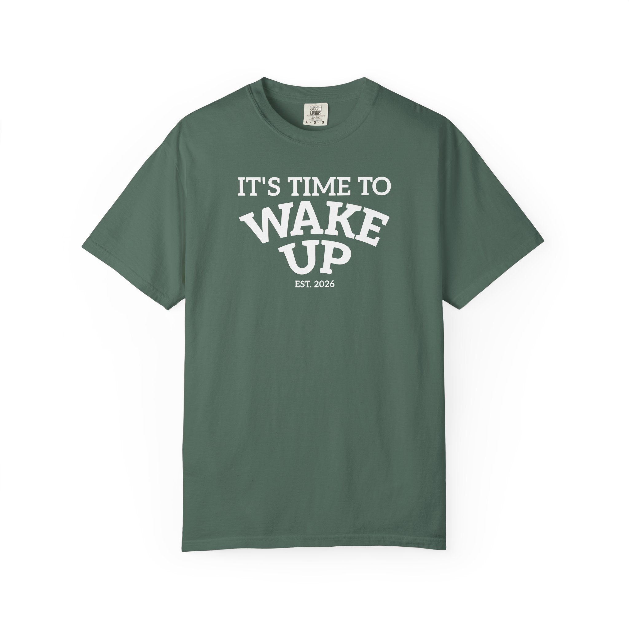 Wake Up Graphic T-Shirt — "It's Time to Wake Up" Casual Tee dark