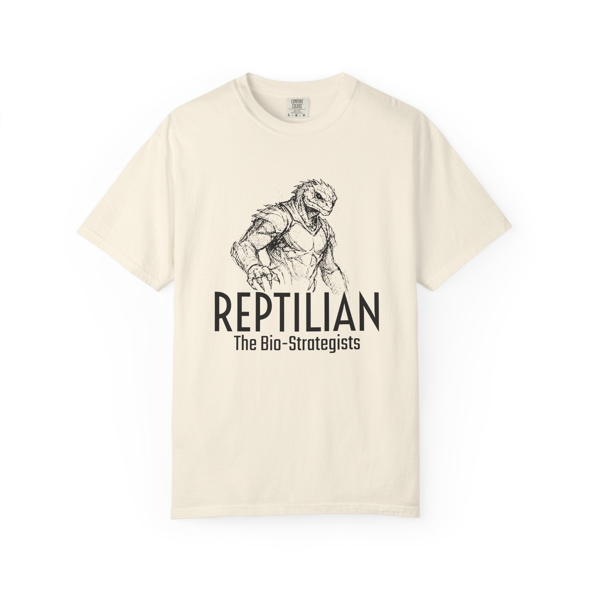 Alien Reptilian Graphic T-Shirt — "The Bio-Strategists" Illustrated Tee