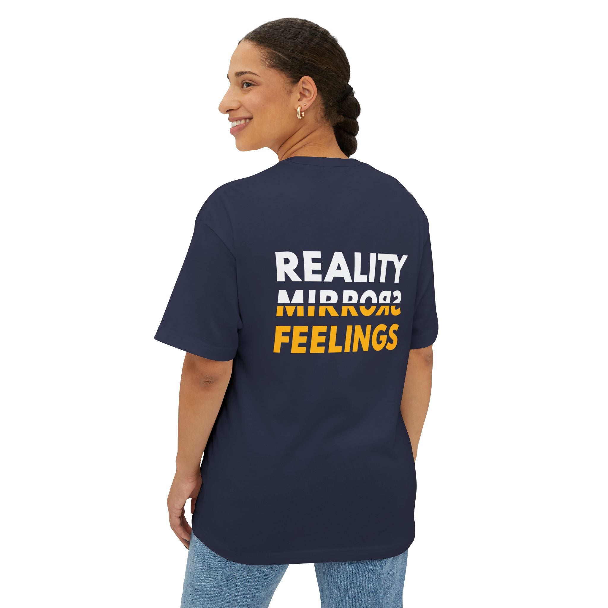 Reality Dark Tee — Reality Mirrors Feelings Minimalist Motivational Graphic T-Shirt