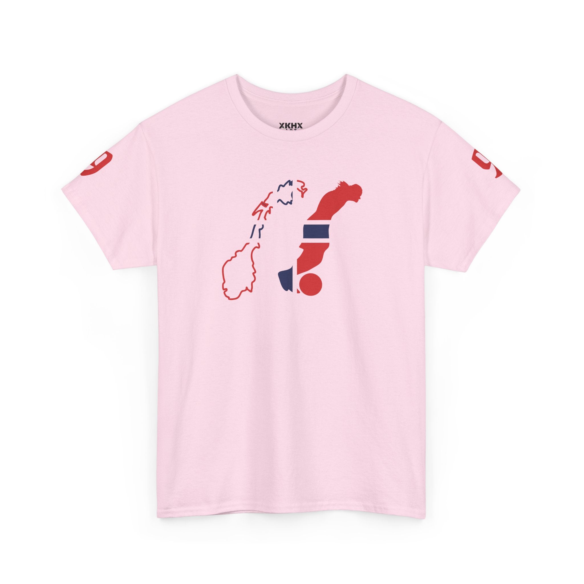 Haaland Norway Map Flag T‑Shirt — Scandinavian Pride Tee with Number 9